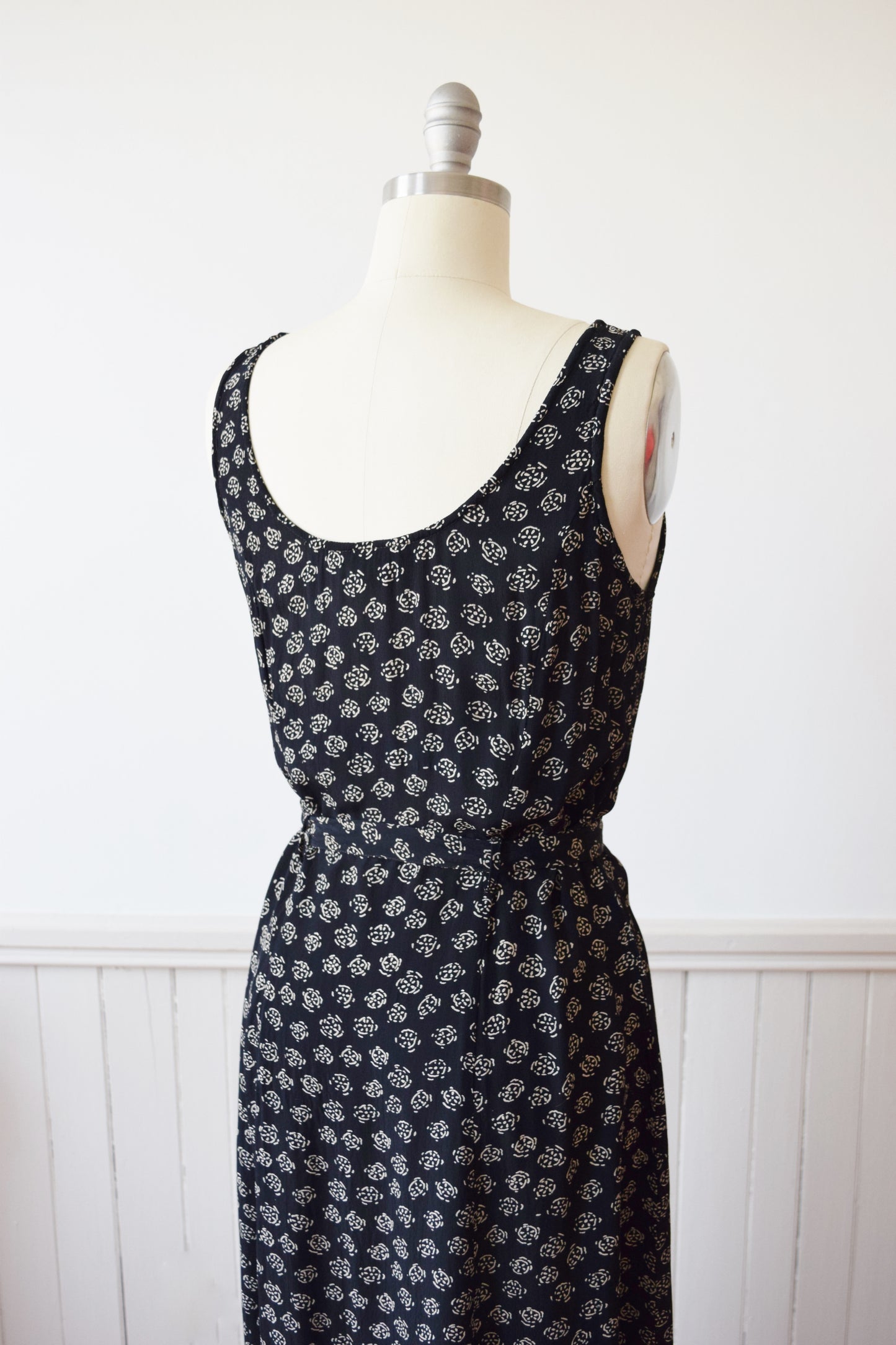 Vintage Rayon Summer Sun Dress | M