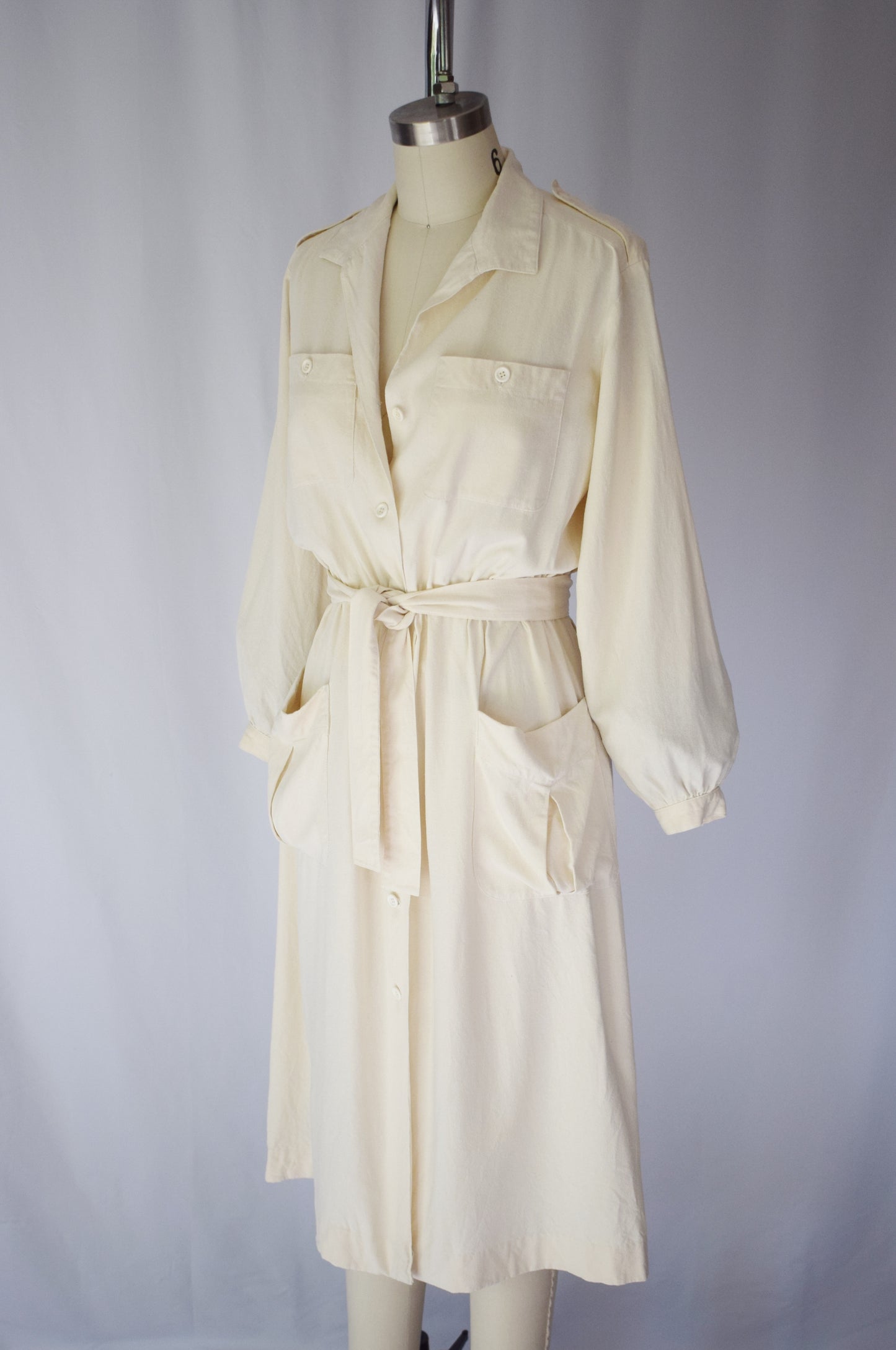 Vintage Raw Silk Dress by Christian Aujard | S-M