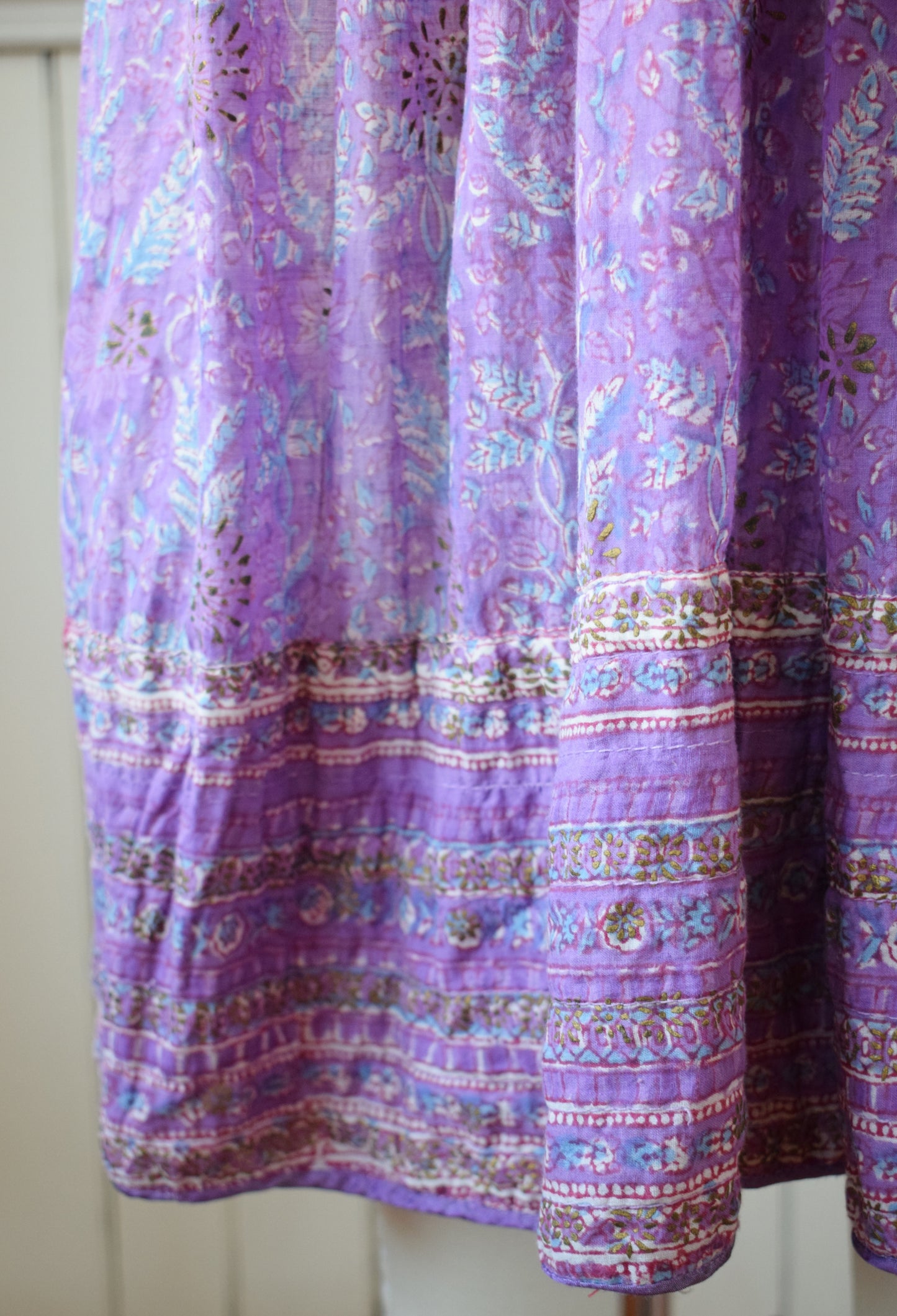 Vintage Indian Cotton Gauze Dress | XS