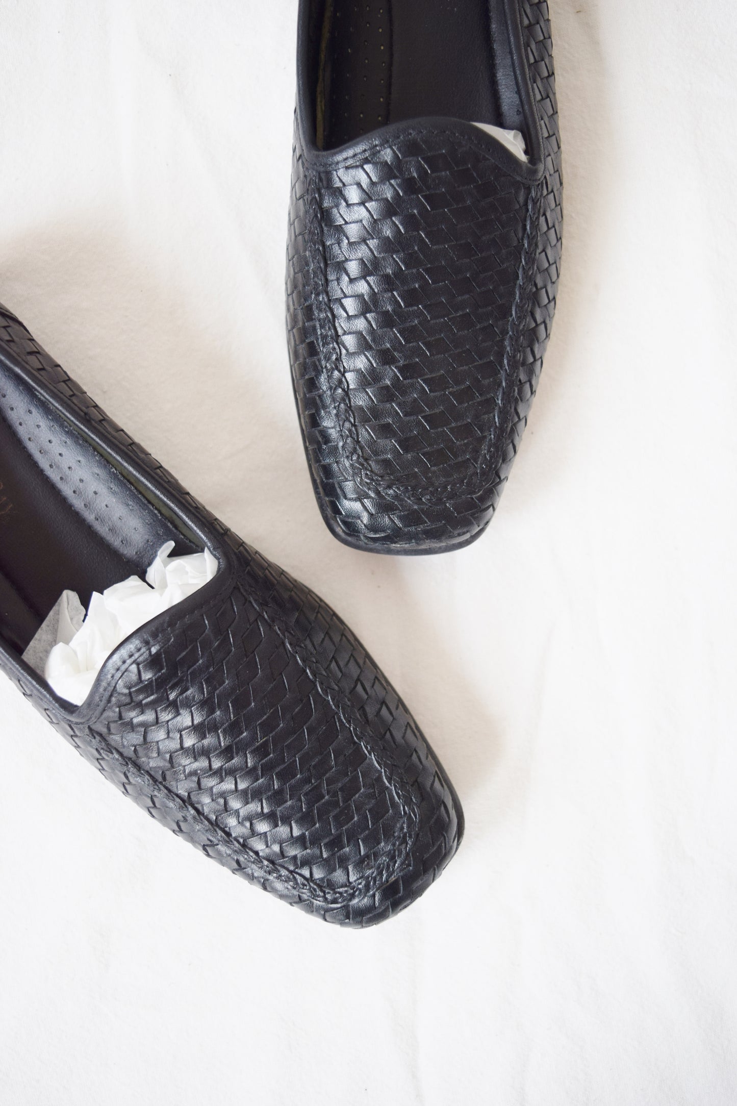 Vintage Braided Leather Loafers | US 8