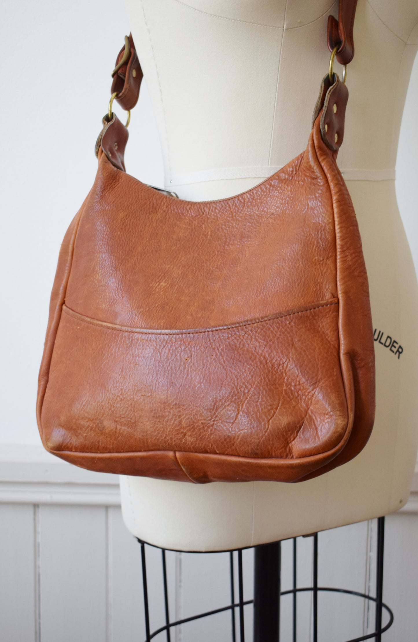 1970s Distressed Leather Purse