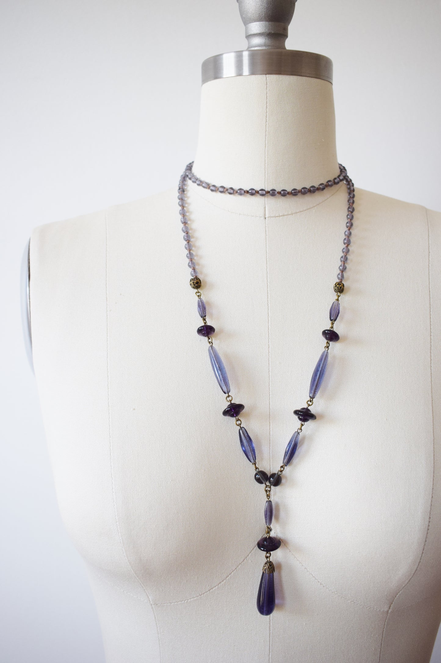 1920s/30s Deco Beaded Lariat Necklace