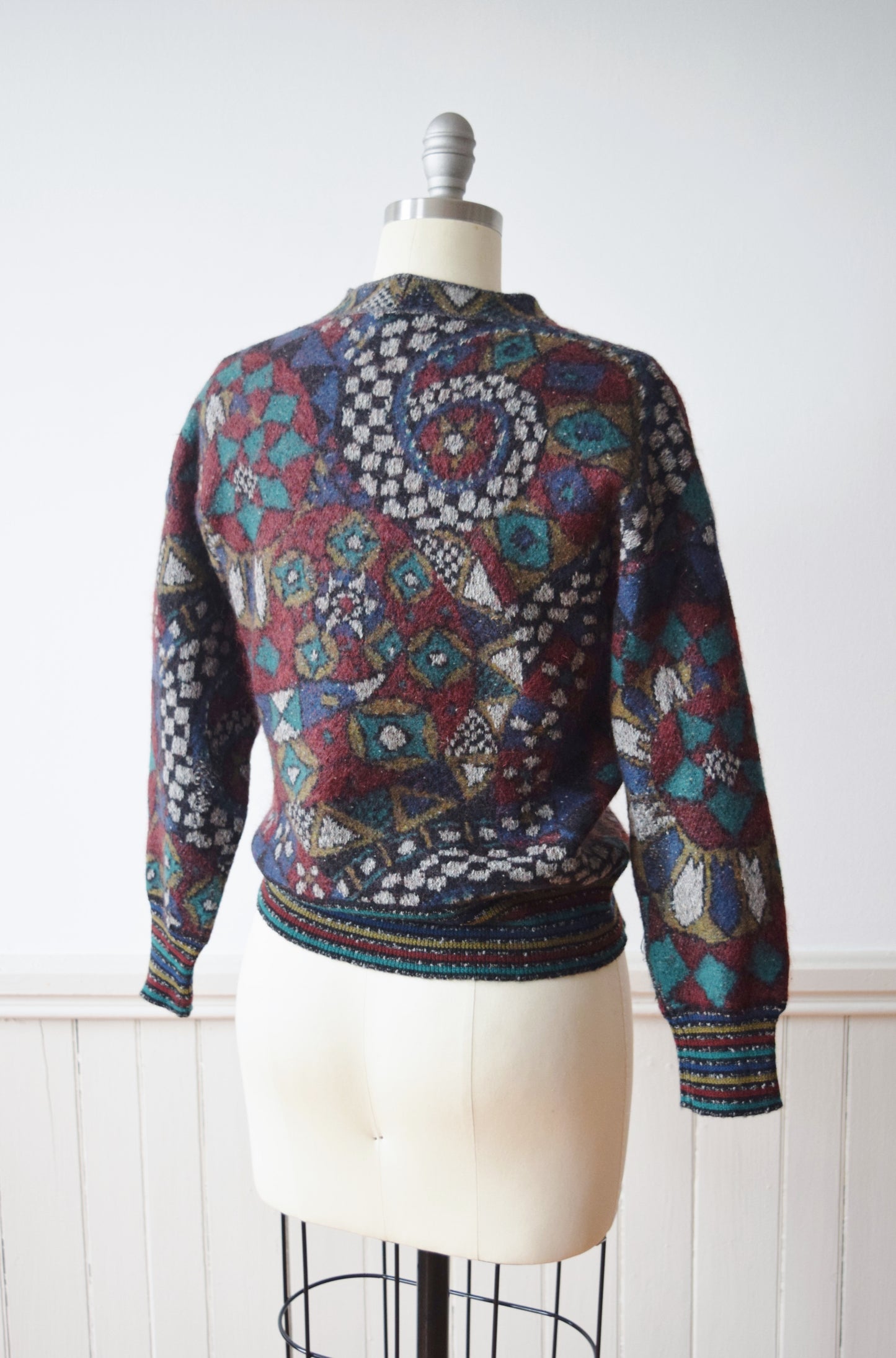 RESERVED 1980s Missoni Sweater with Art Deco Design | S