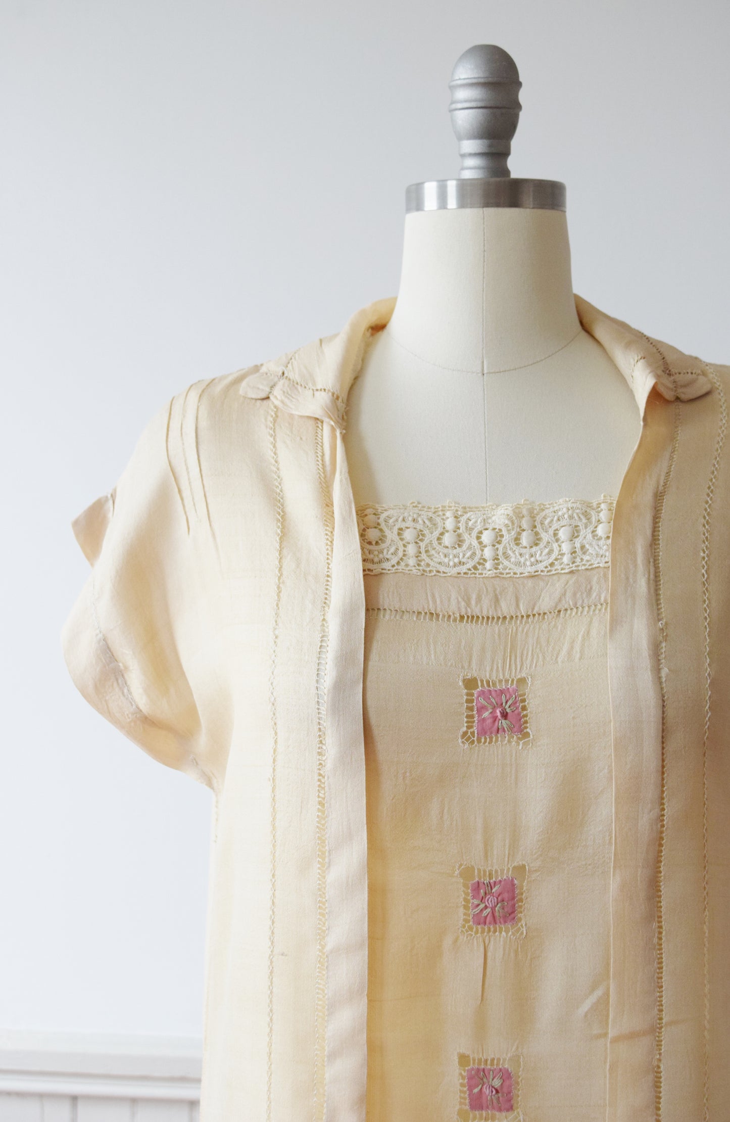 Silk Pongee Lawn Dress |1920s | M