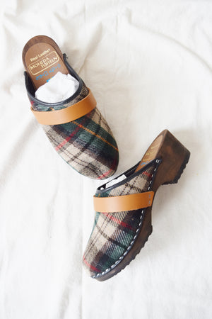 Classic Swedish Clogs in Fall Plaid by Moheda Toffeln | US 6.5 (EU 37, UK 4.5)
