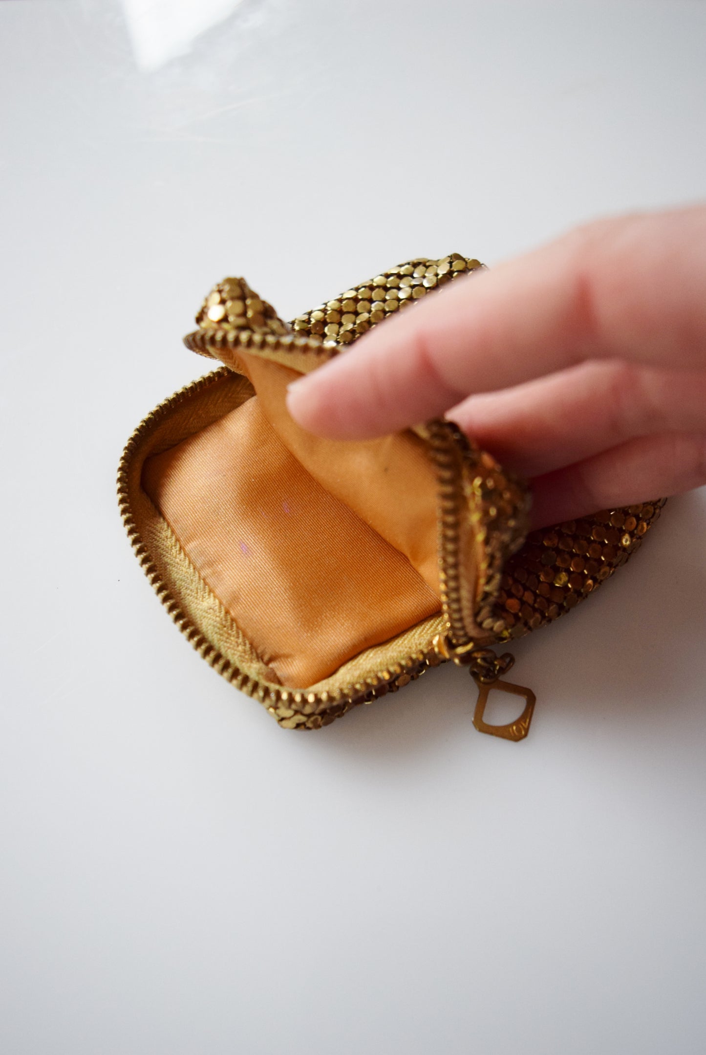 1940s/50s Gold Mesh Compact Mirror and Coin Purse