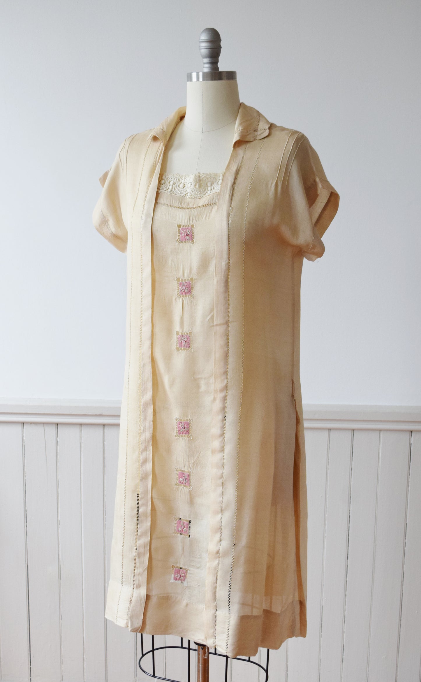 Silk Pongee Lawn Dress |1920s | M