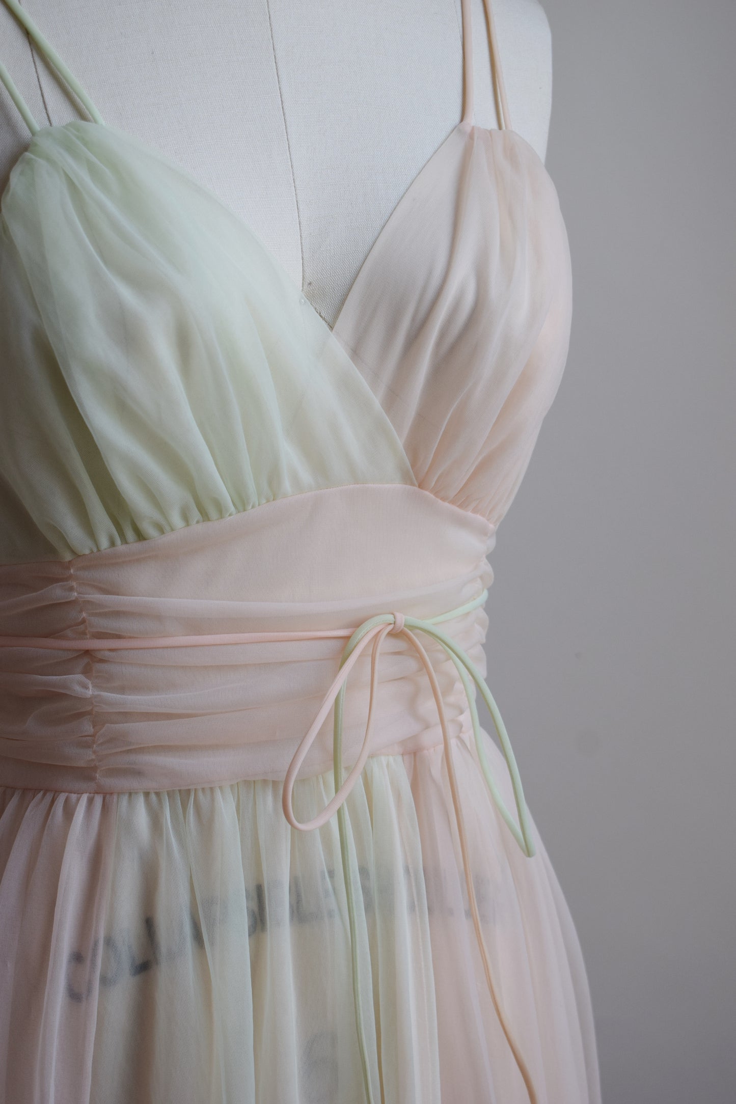 1960s Two-Tone Sherbert Nylon Dress | XS/S