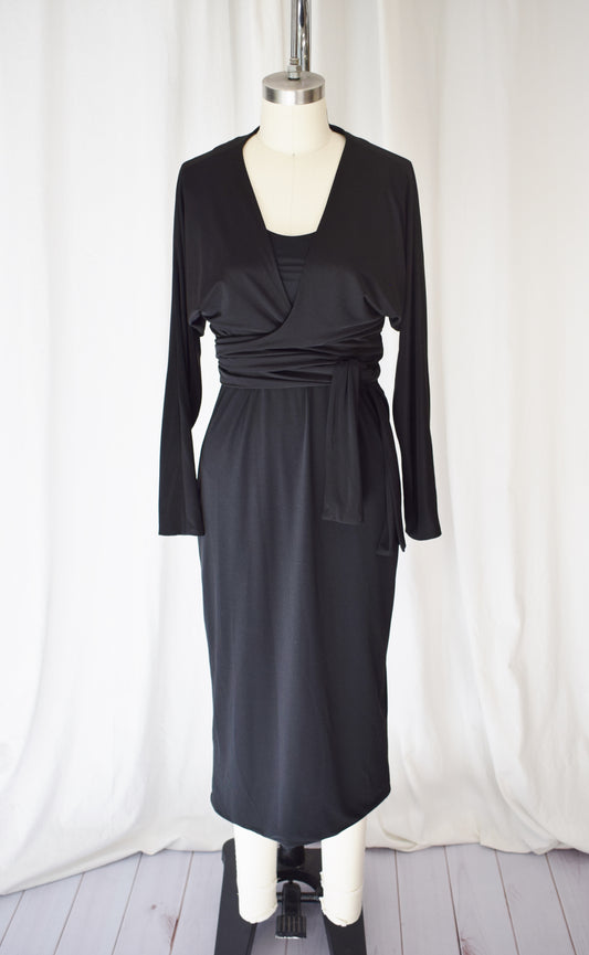 1990s Norma Kamali OMO Jersey Knit Dress and Wrap Top | S
