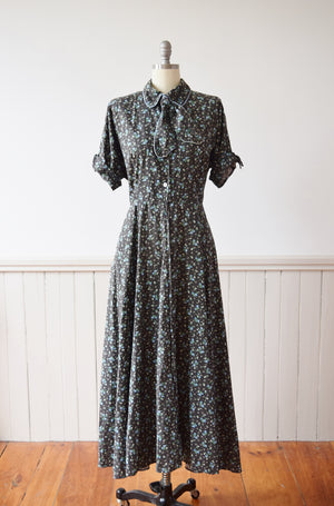 Early 1950s Zip Front Cotton Dress by Kamore | M