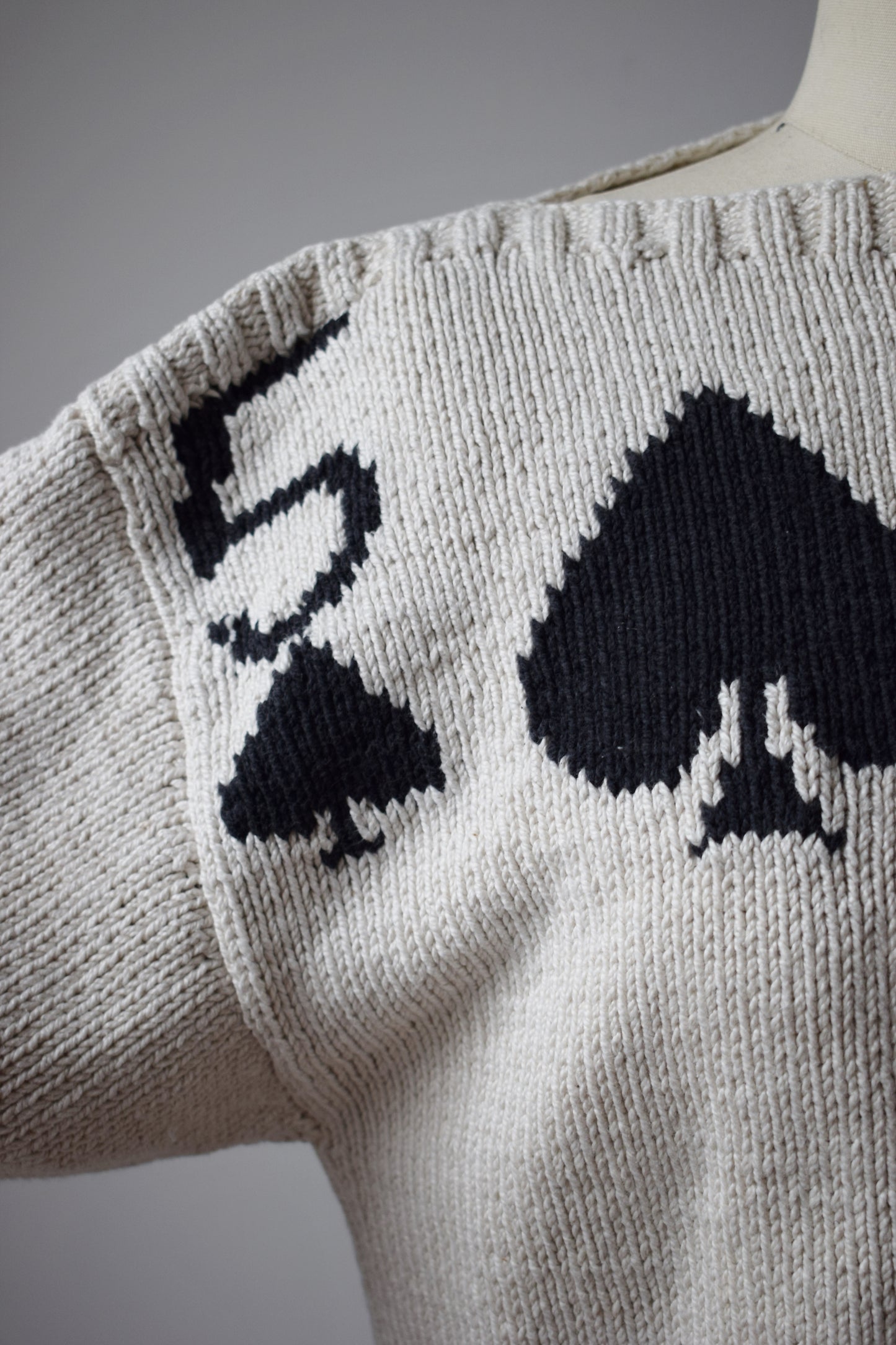 Vintage Perry Ellis Five of Spades Sweater | S/M