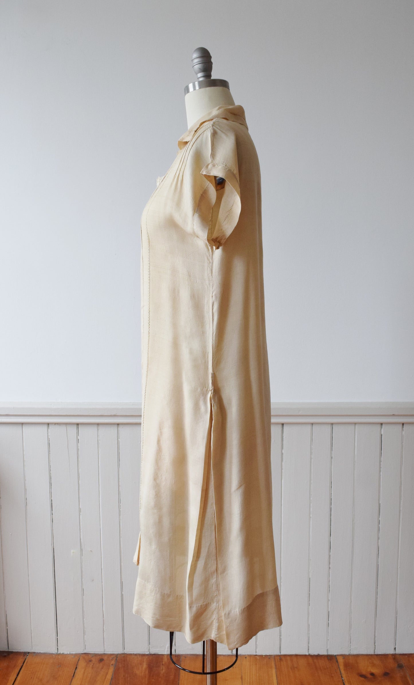 Silk Pongee Lawn Dress |1920s | M
