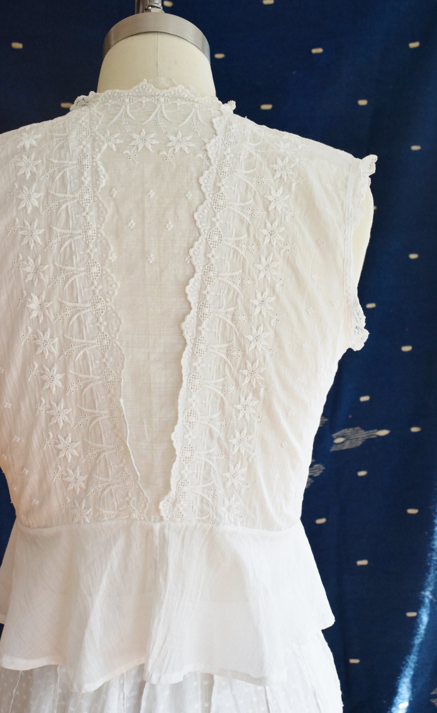 Antique Embroidered Cotton Blouse