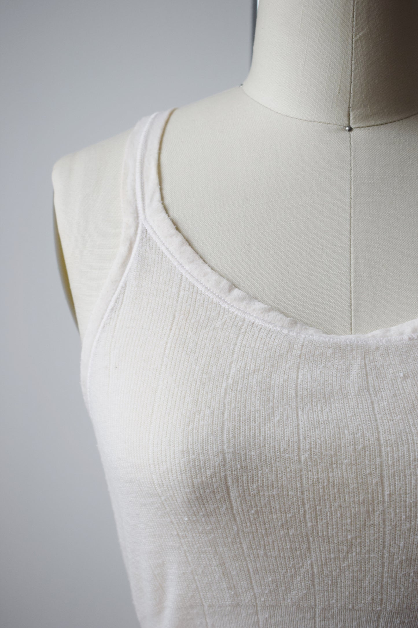 1940s Cream Knit Tank Top | One Patch | M/L