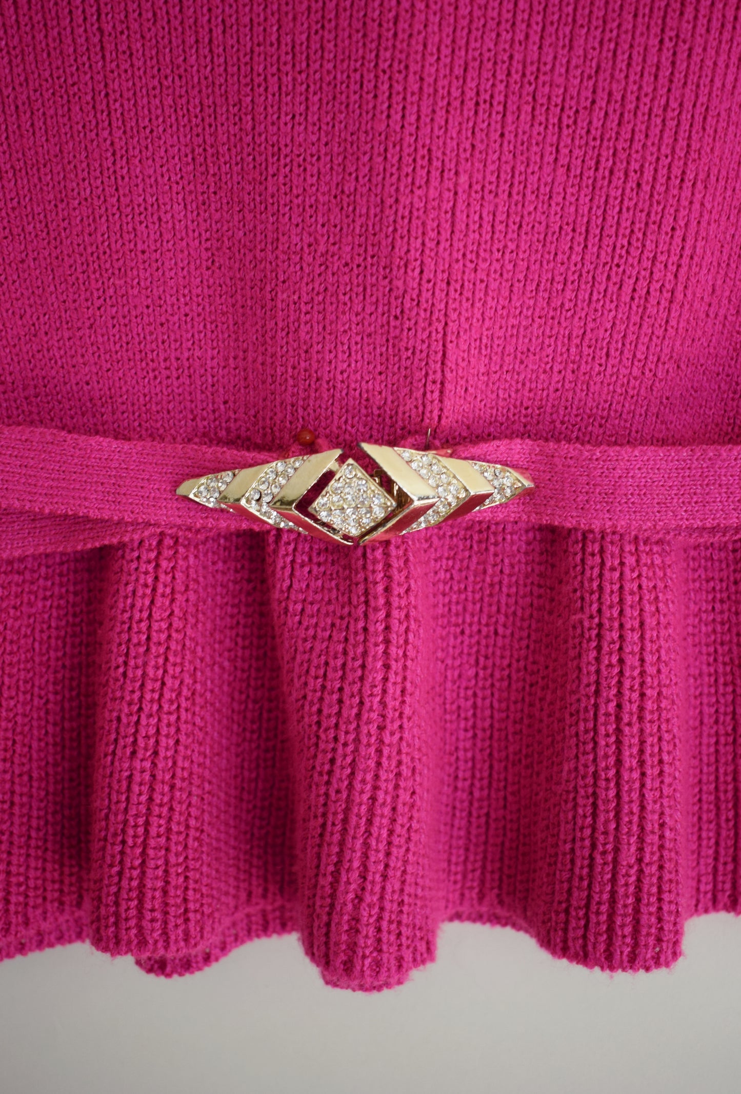 1980s Magenta Pink Knit Top