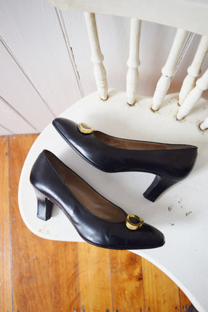 Ferragamo Black Leather Pumps | EU37 | US 6.5