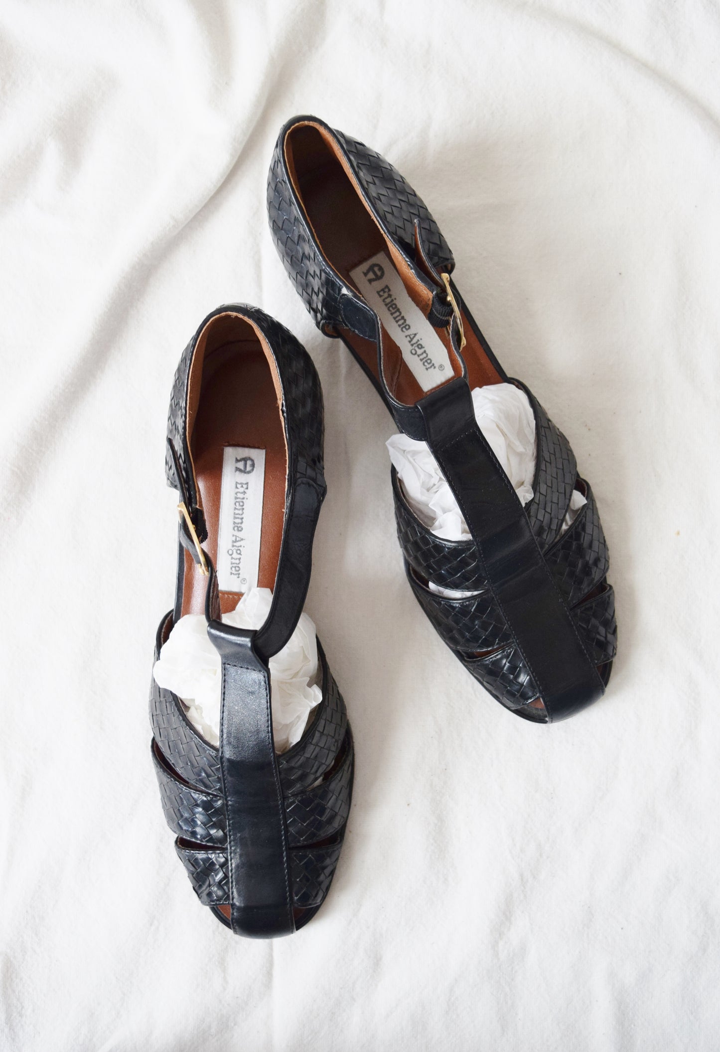 Vintage Woven Leather Sandals by Etienne Aigner | US 9 (EU 39/40 UK 7)