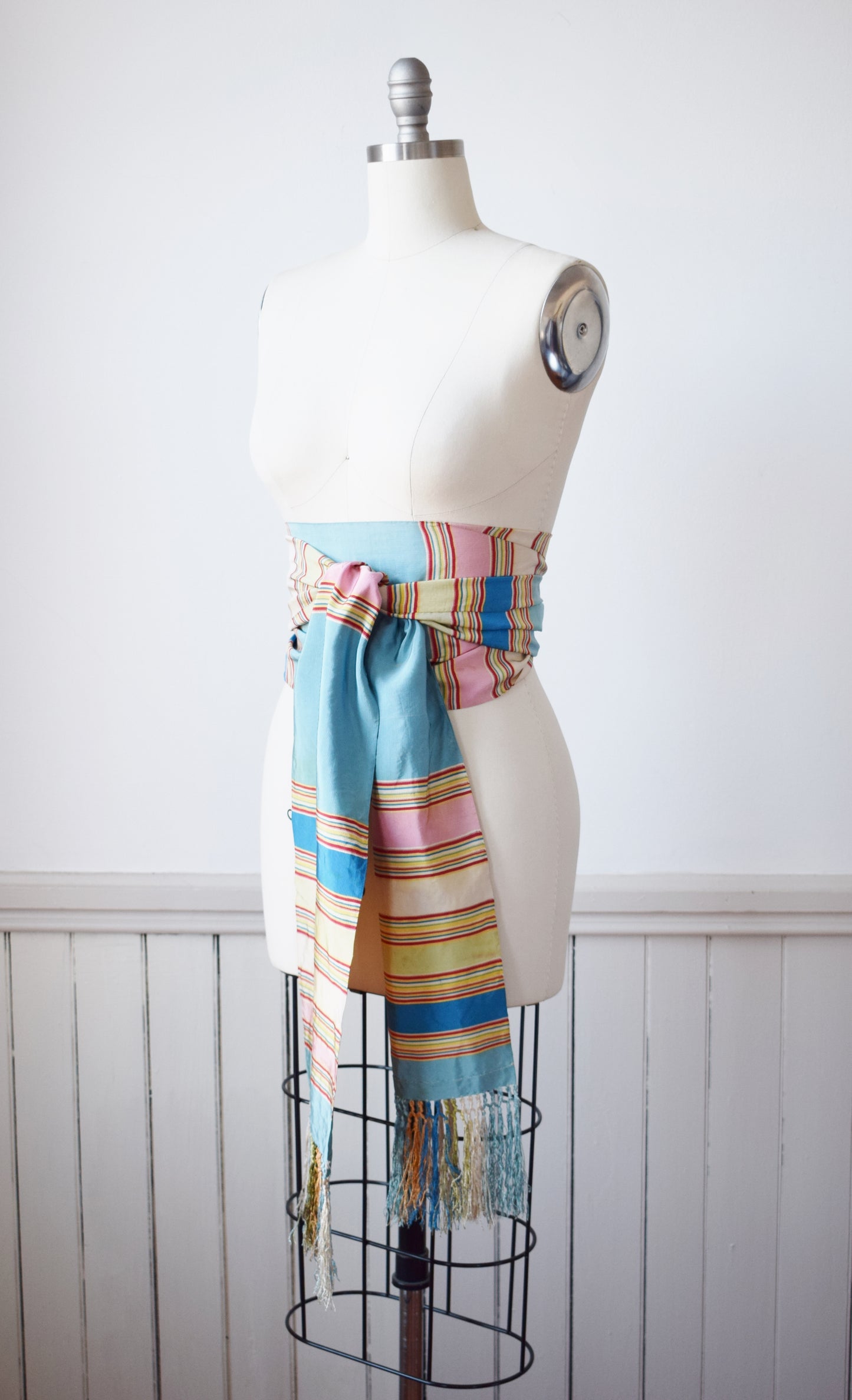 Antique Woven Silk Sash | wounded bird