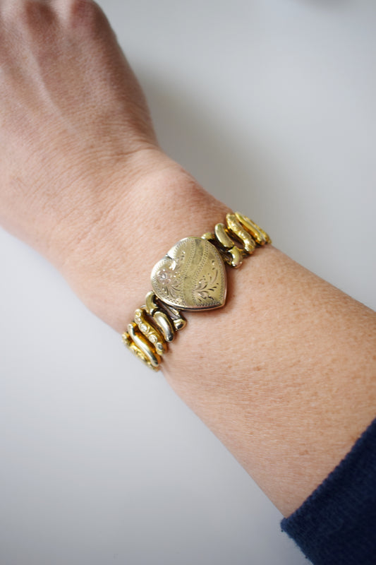Vintage Gold Sweetheart Expansion Bracelet