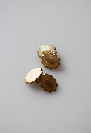 Antique Victorian Sunburst Gold-Fill Cuff Links
