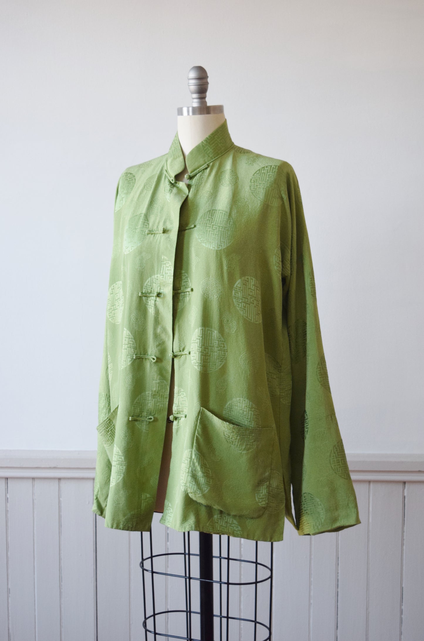 Green Silk Chinese Jacket by Shanghai Tang | M/L