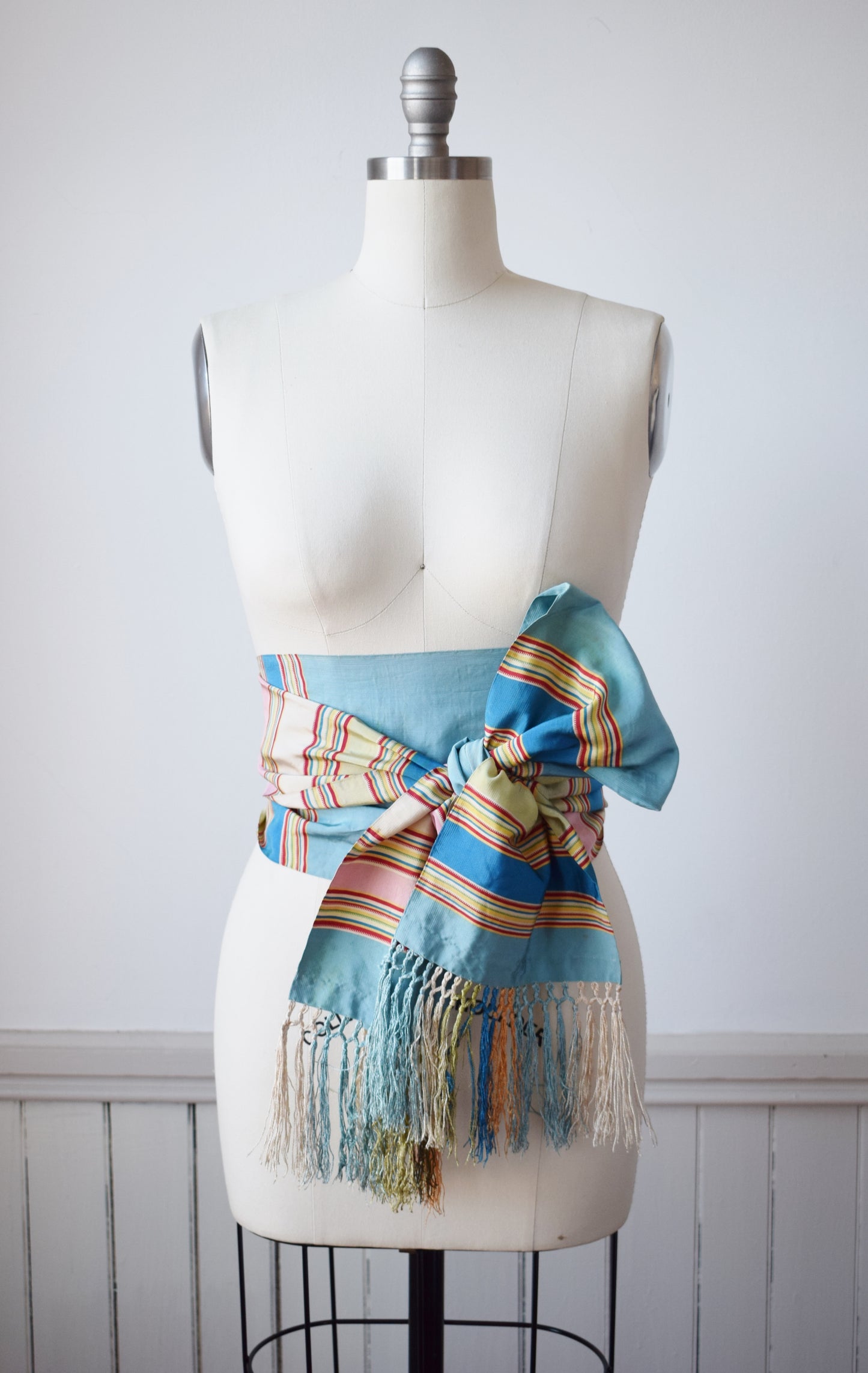 Antique Woven Silk Sash | wounded bird