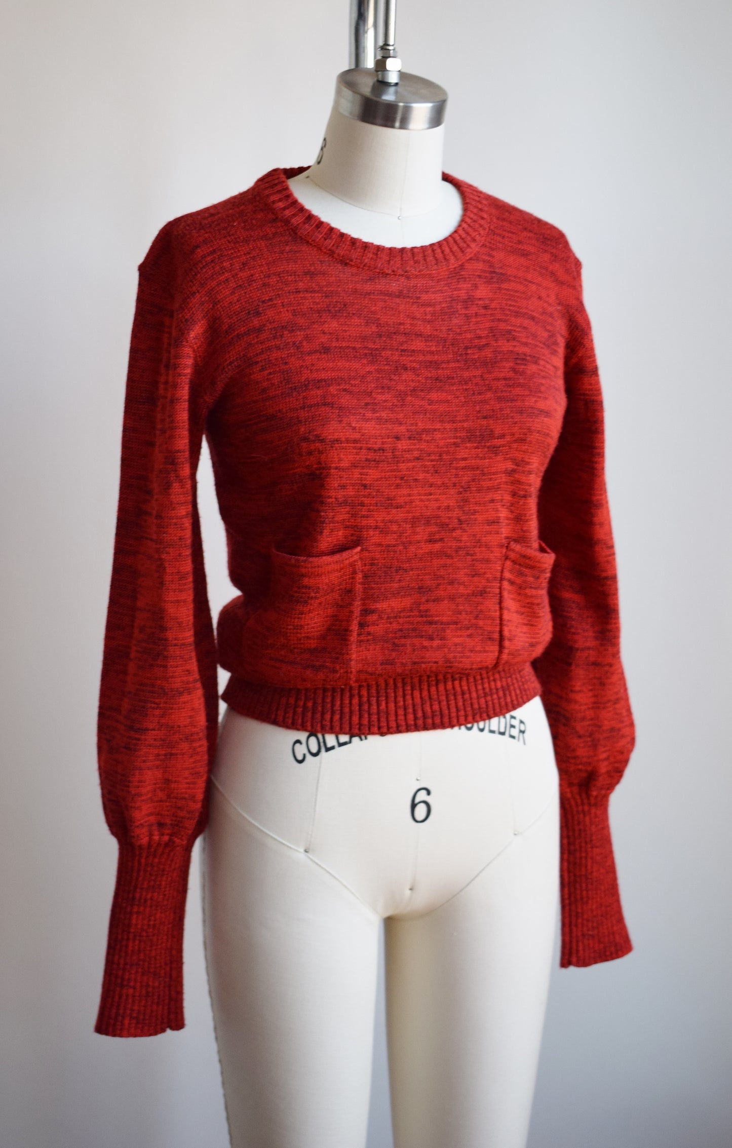 1980s YSL Red Knit Top | XS/S