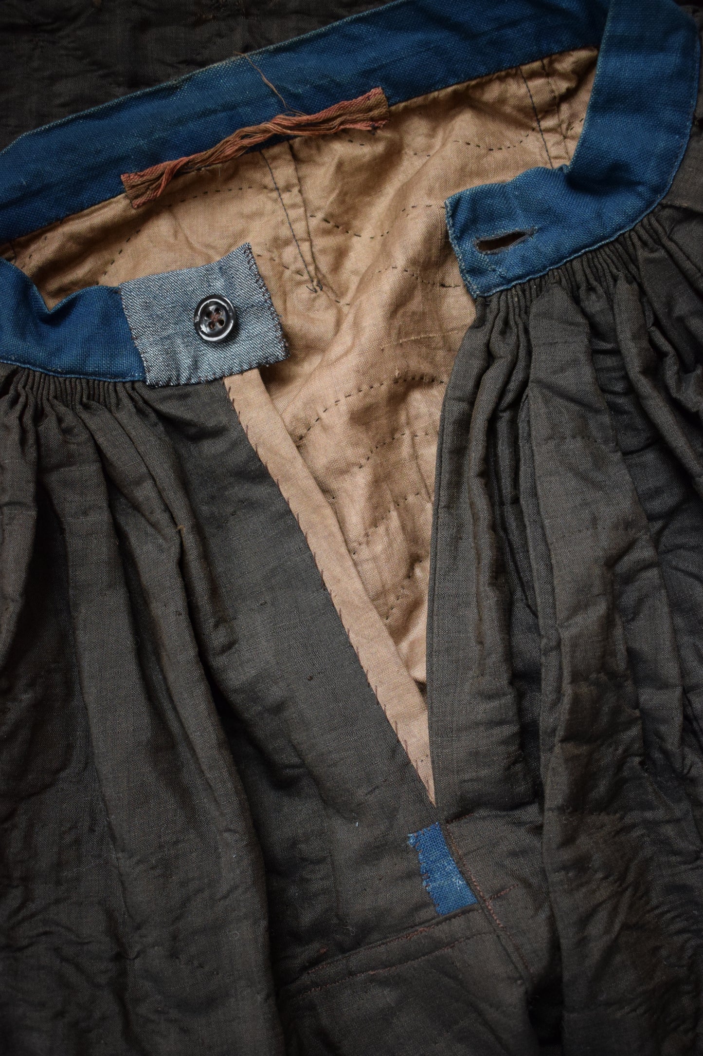 Antique Victorian Quilted Woolen Winter Petticoat | XXS