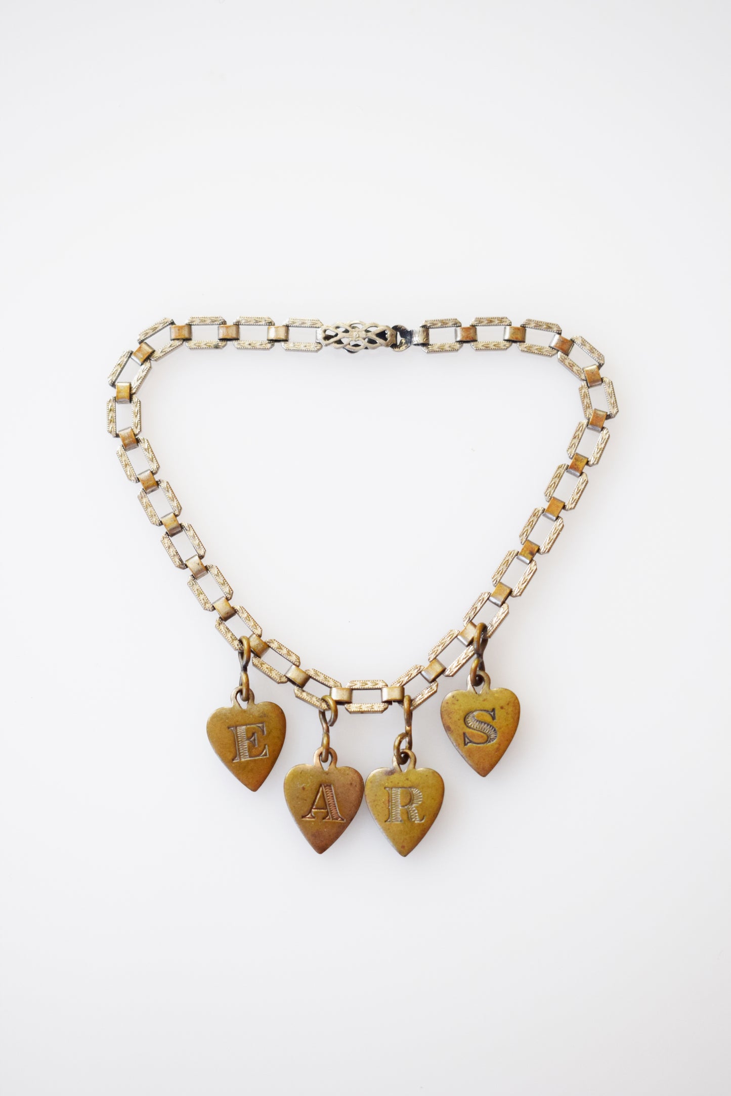 Art Deco "EARS" Sweetheart Charm Bracelet