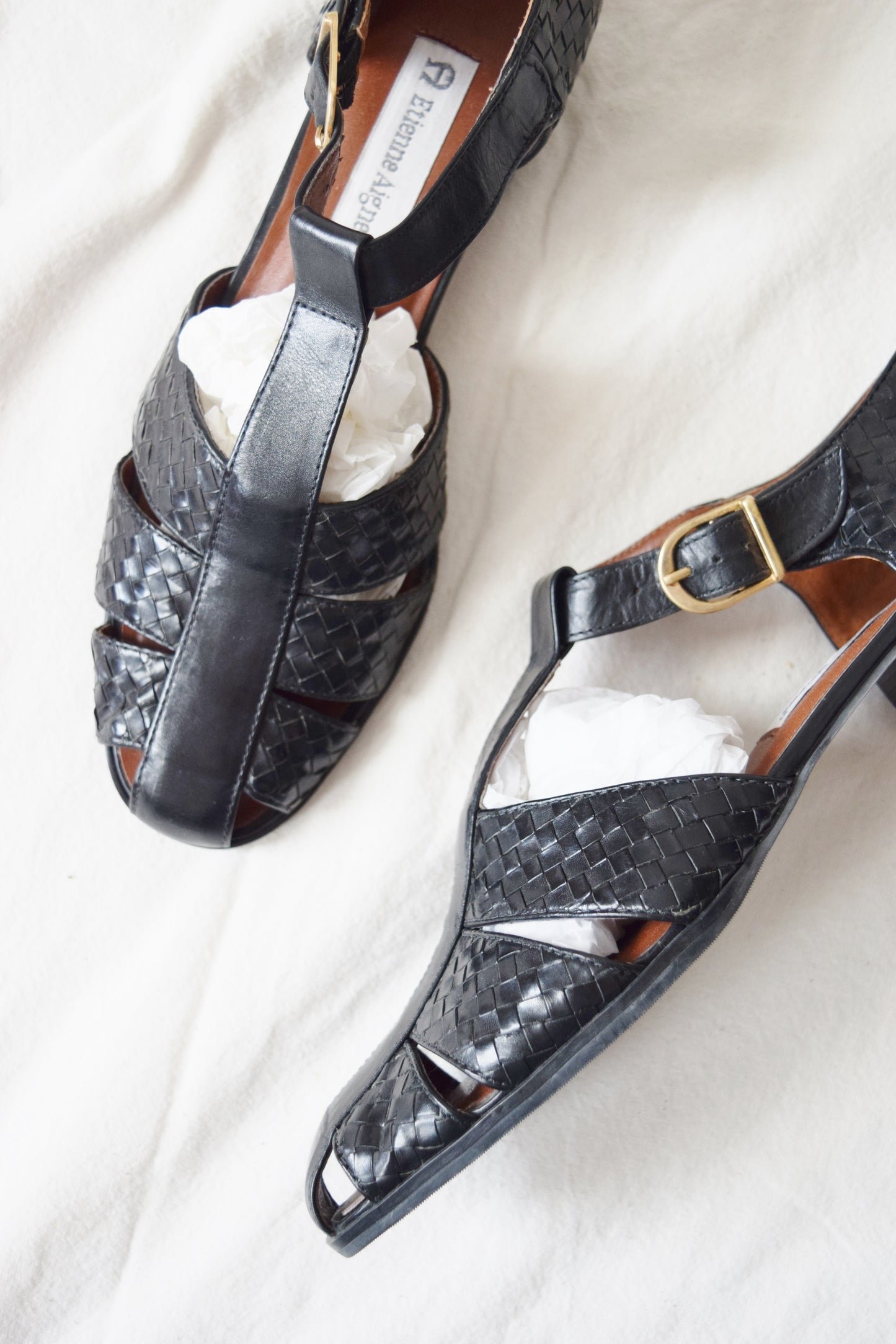 Vintage Woven Leather Sandals by Etienne Aigner | US 9 (EU 39/40 UK 7)