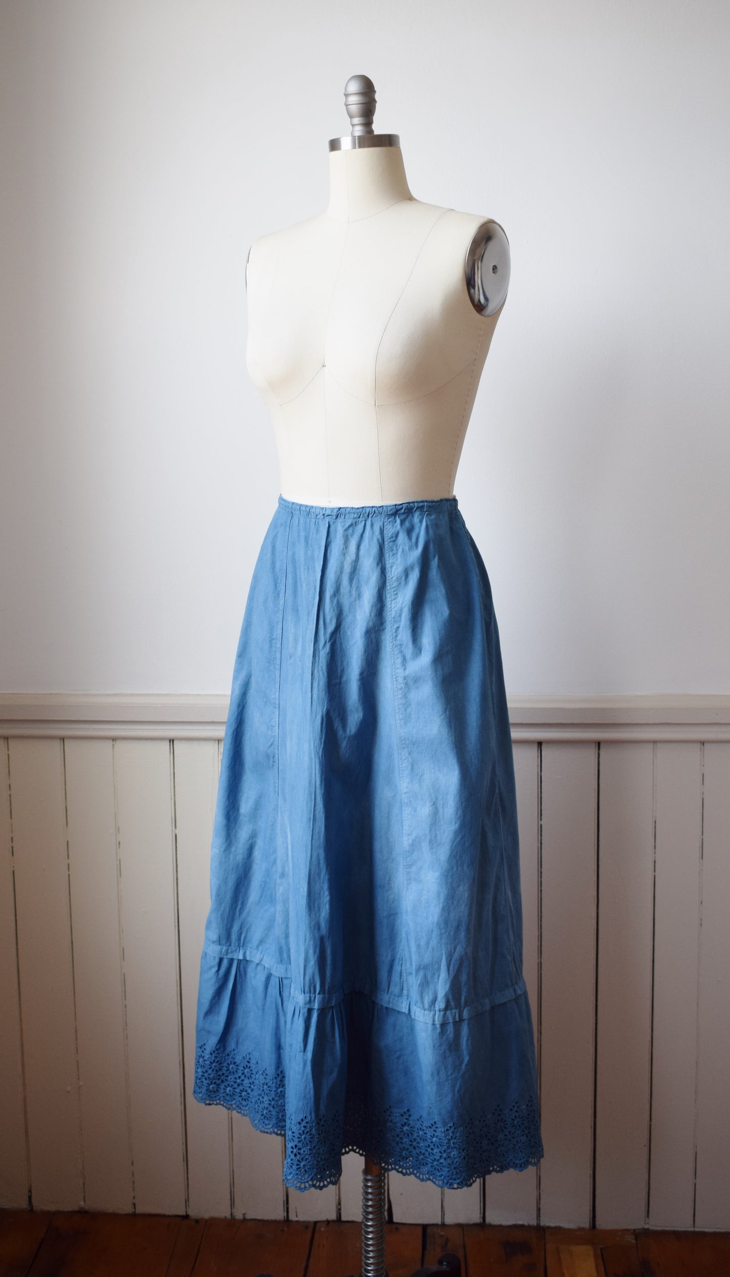 Indigo Dyed Antique Petticoat Skirt | M/L