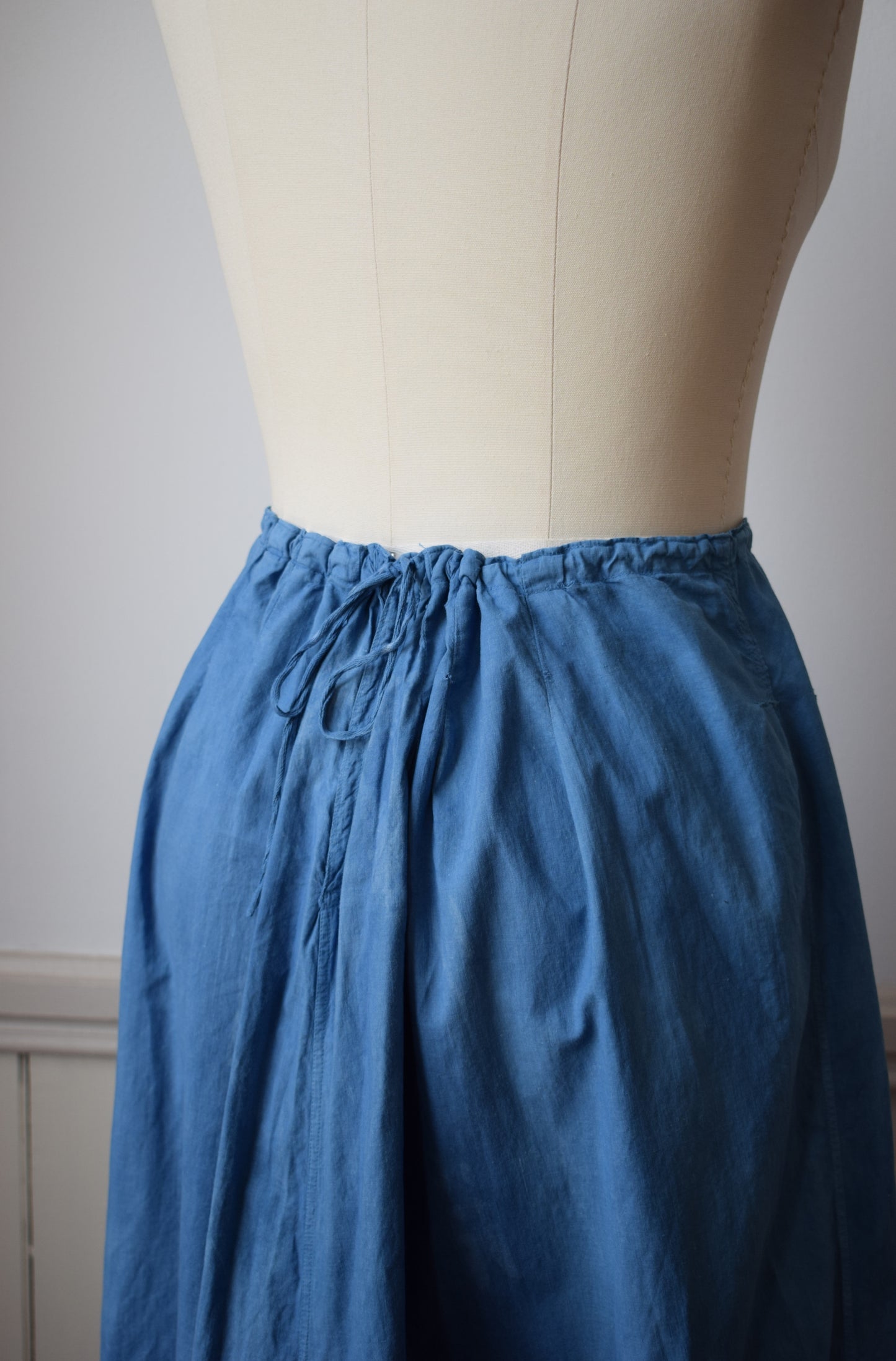 Indigo Dyed Antique Petticoat Skirt | M/L