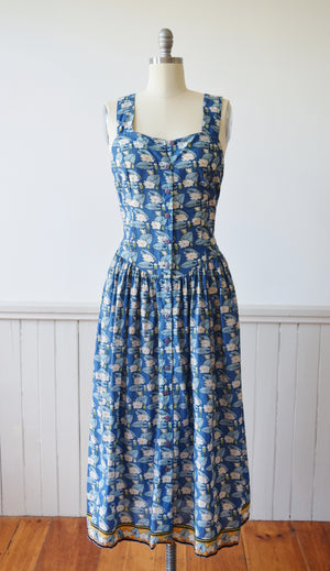 Lily Pond Sun Dress by Adini | 1980s| S/M