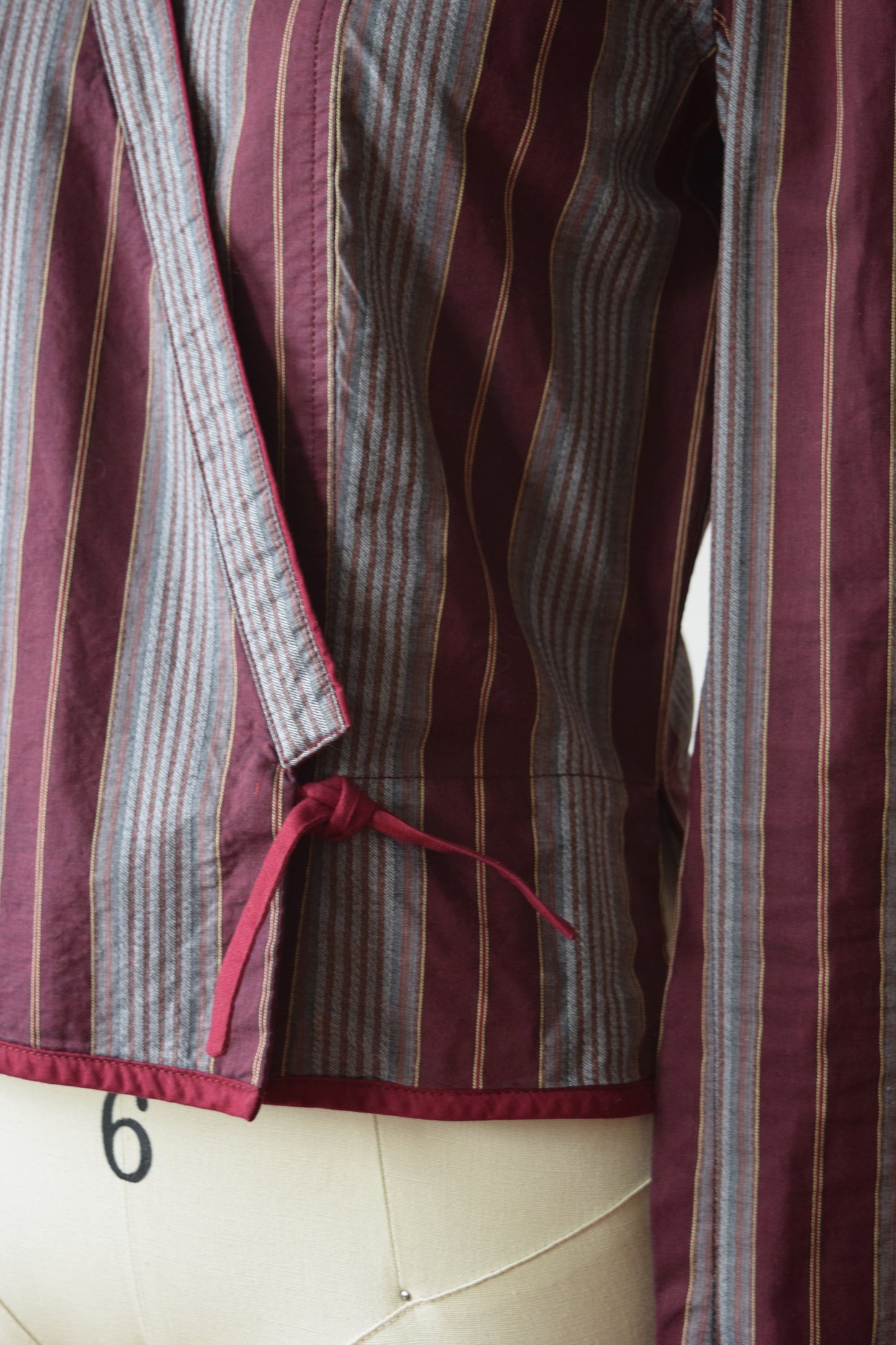 Kenzo Striped Cotton Wrap Top | S