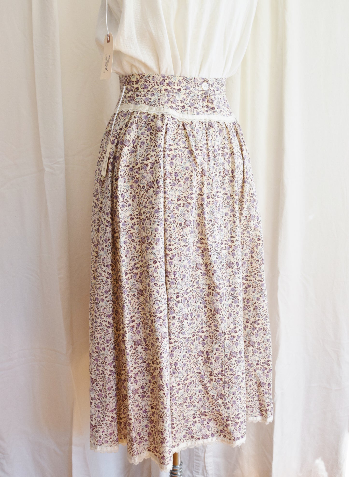 1970s Gunne Sax Prairie Revival Midi Skirt