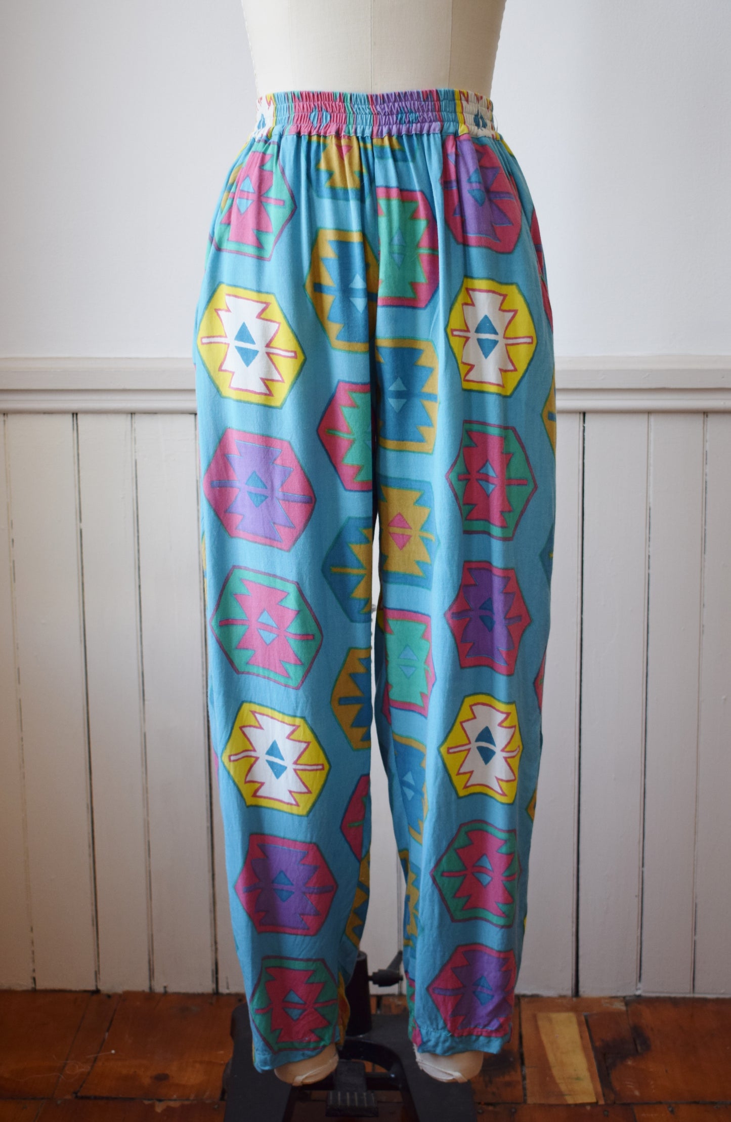 1980s Rayon Jam Pants | S
