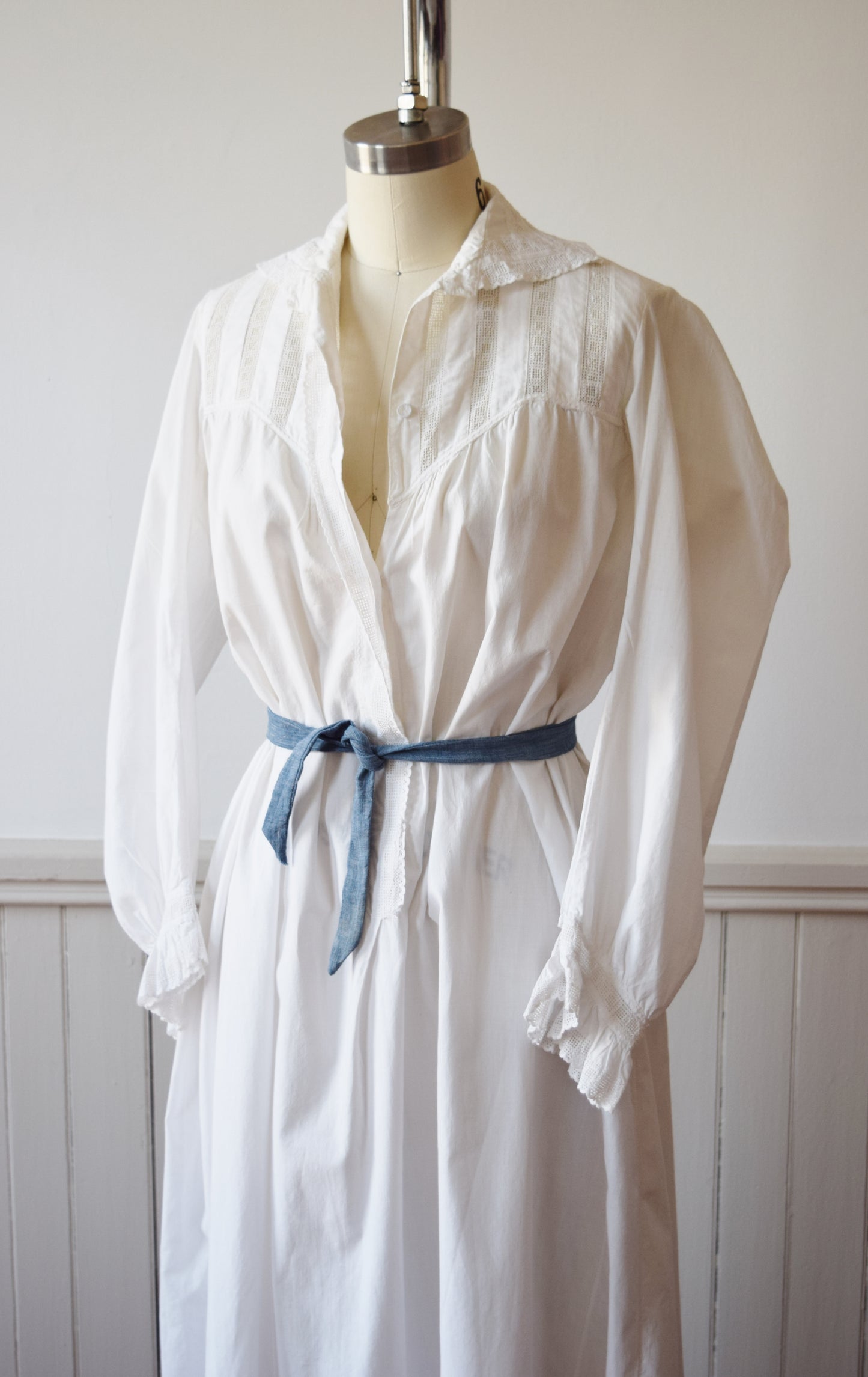 Antique Edwardian Nightgown Dress | c. 1900 | XS/S