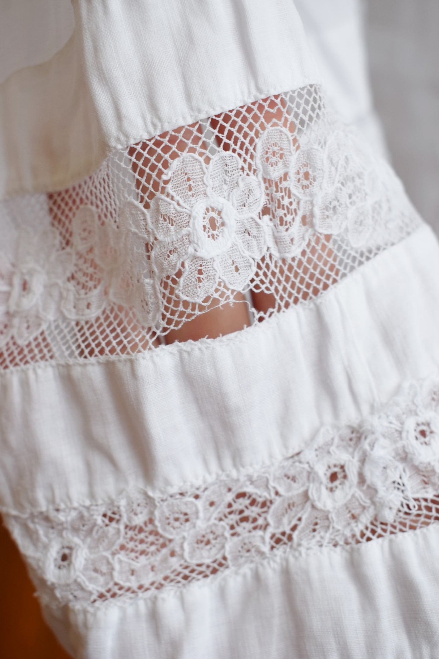 Antique Cotton + Lace Petticoat | wounded bird