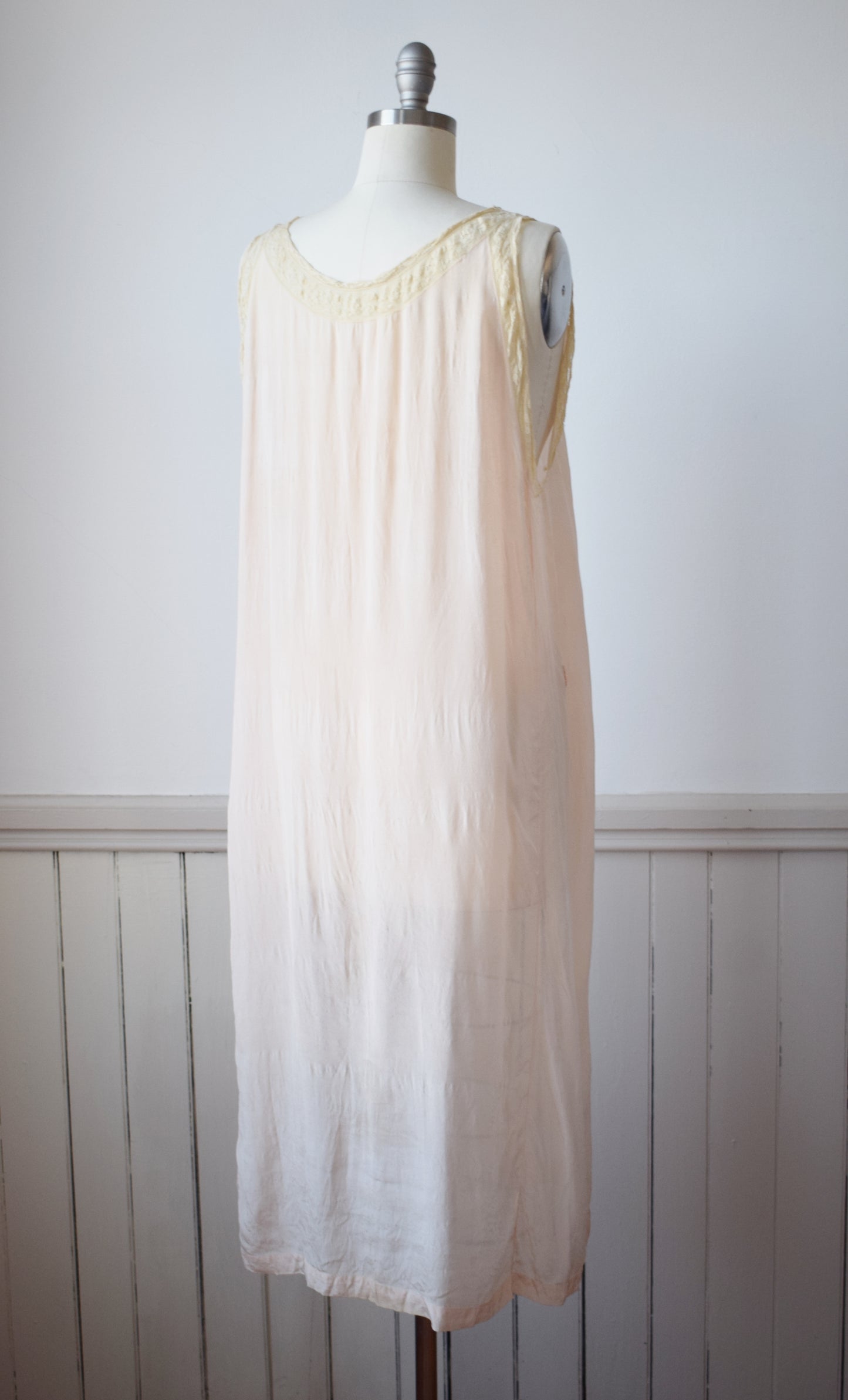 1920s Silk Nightgown | L | wounded bird