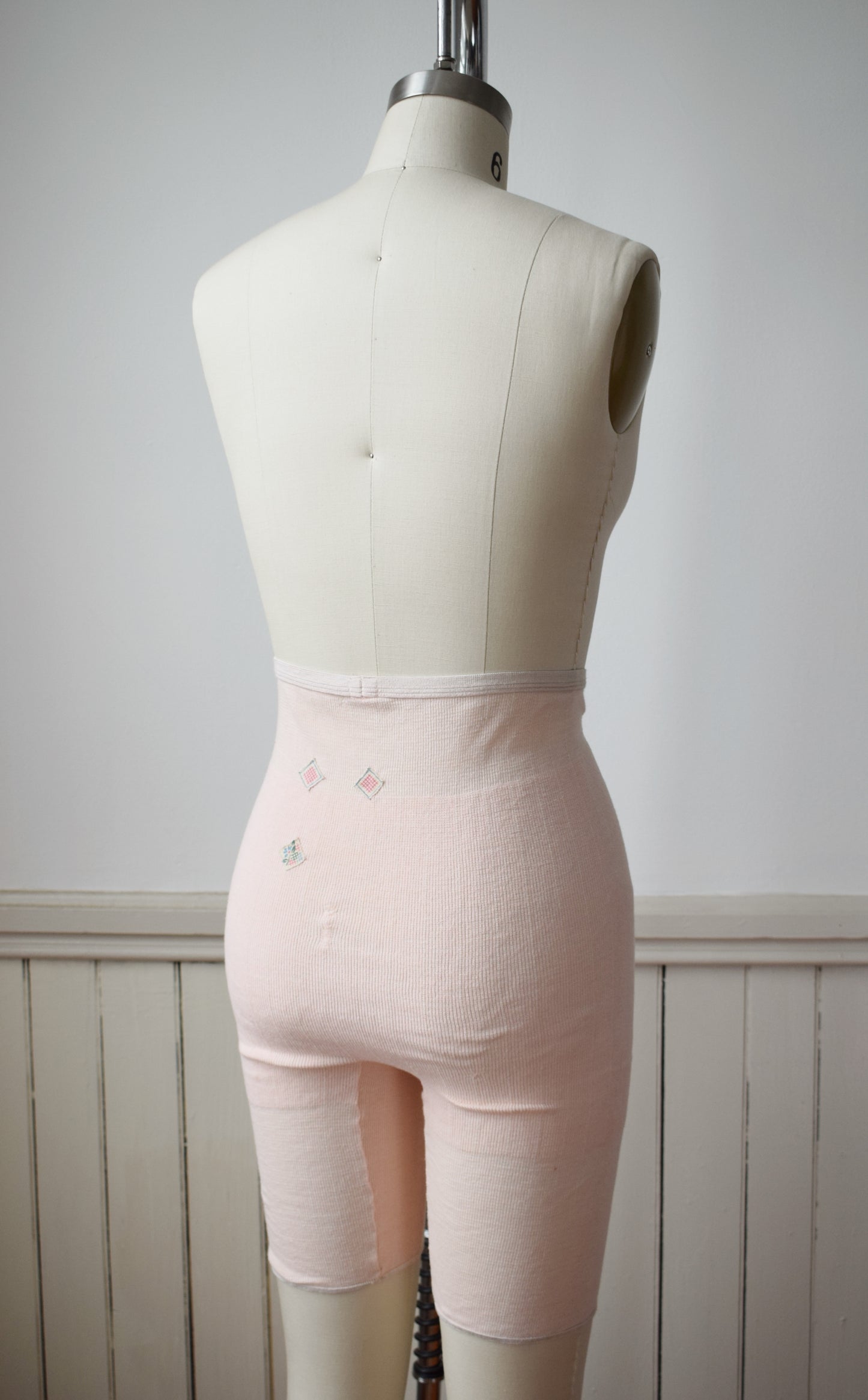 1940s Pink Knit Shorts | 3 Patches | XS/S