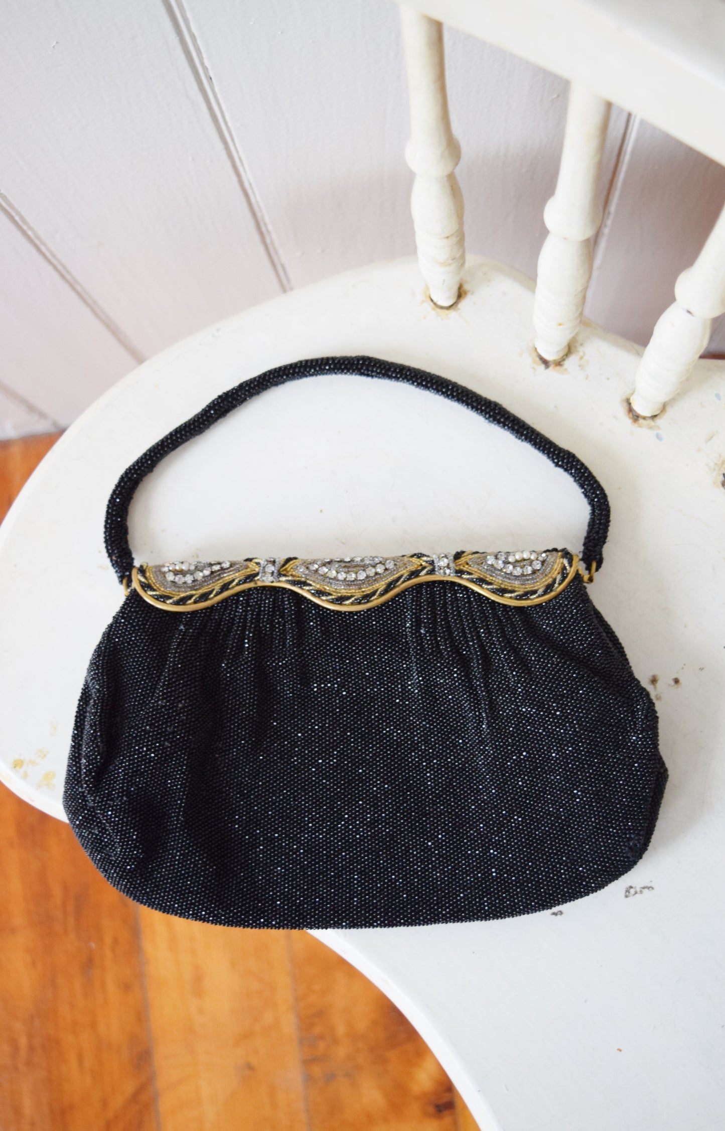 1950s French Beaded Clutch