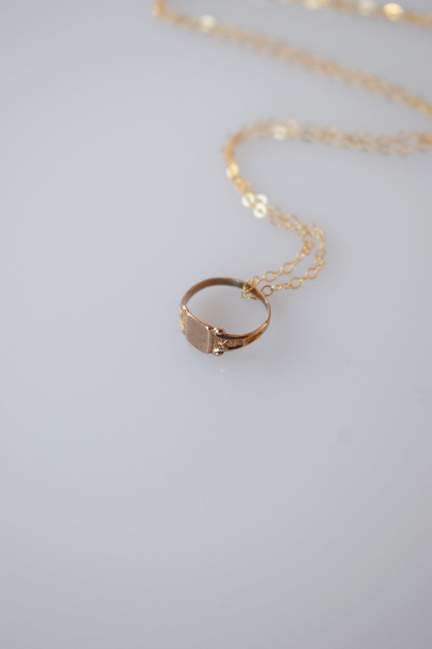 Victorian 10kt Rose Gold Mini Signet Ring/Charm