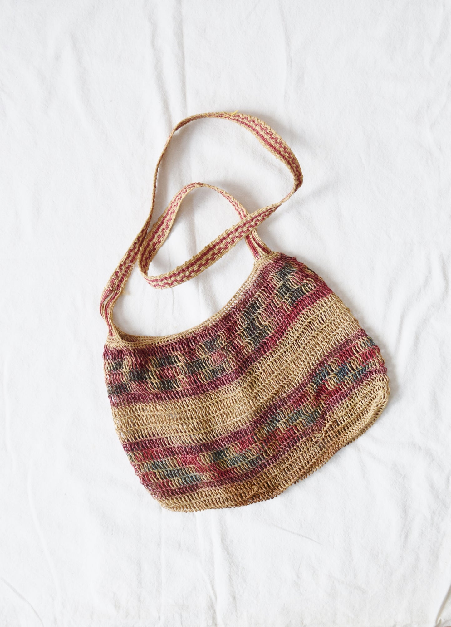 Vintage Crochet Sisal Market Bag