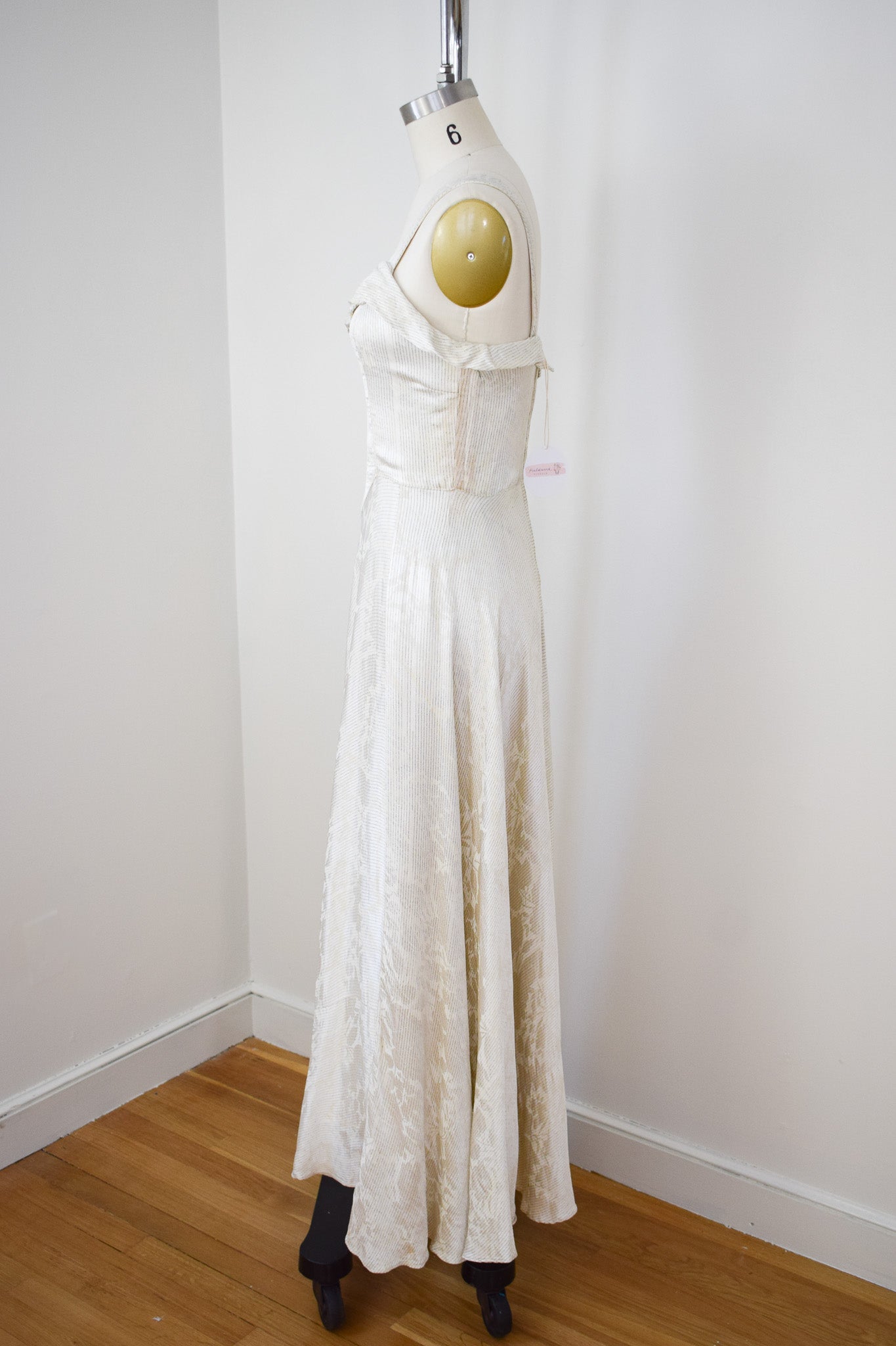 1940s Satin and Lamé Gown | S