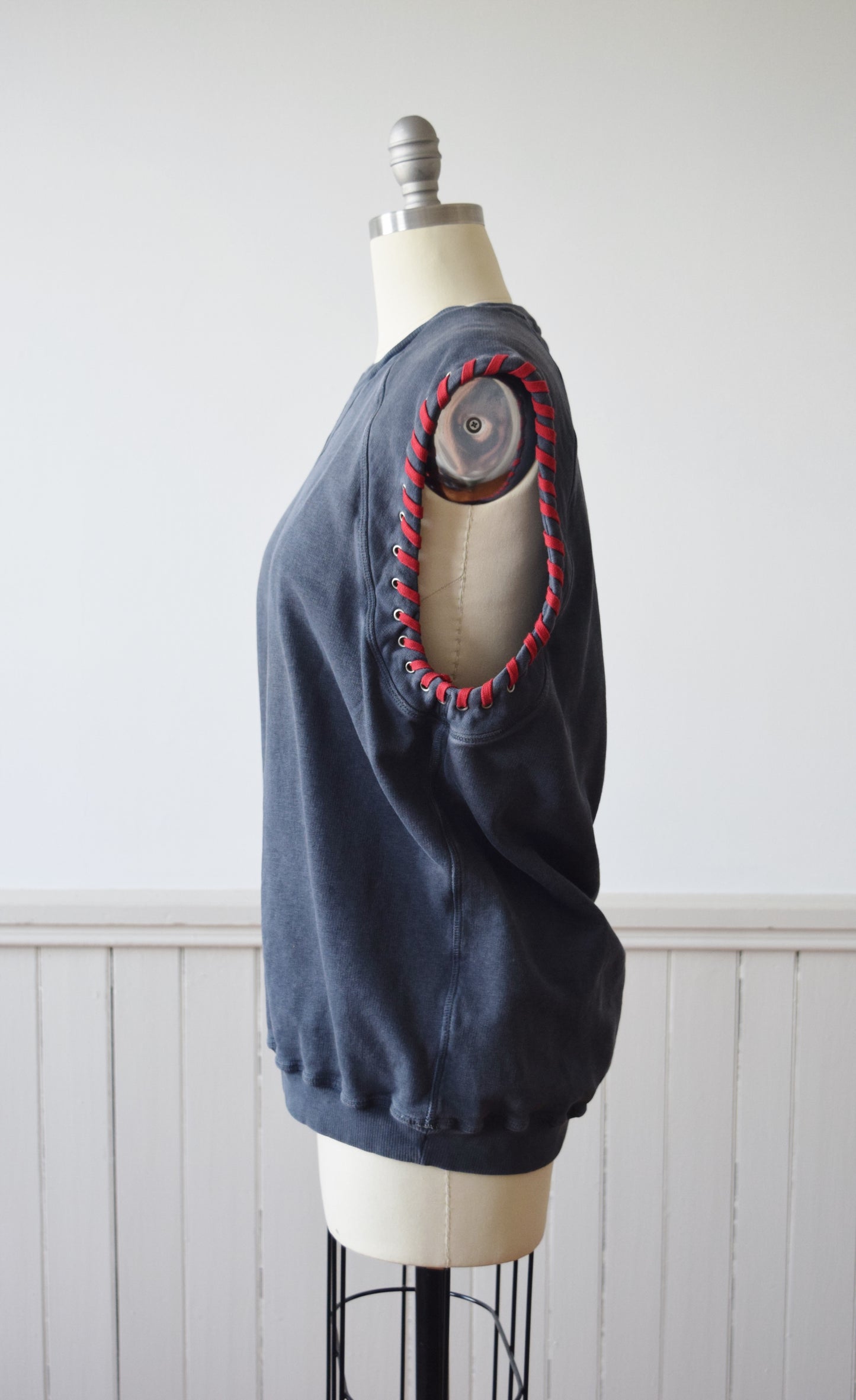 Balmain Gray Cotton Sweatshirt (Sleeveless) | M/L