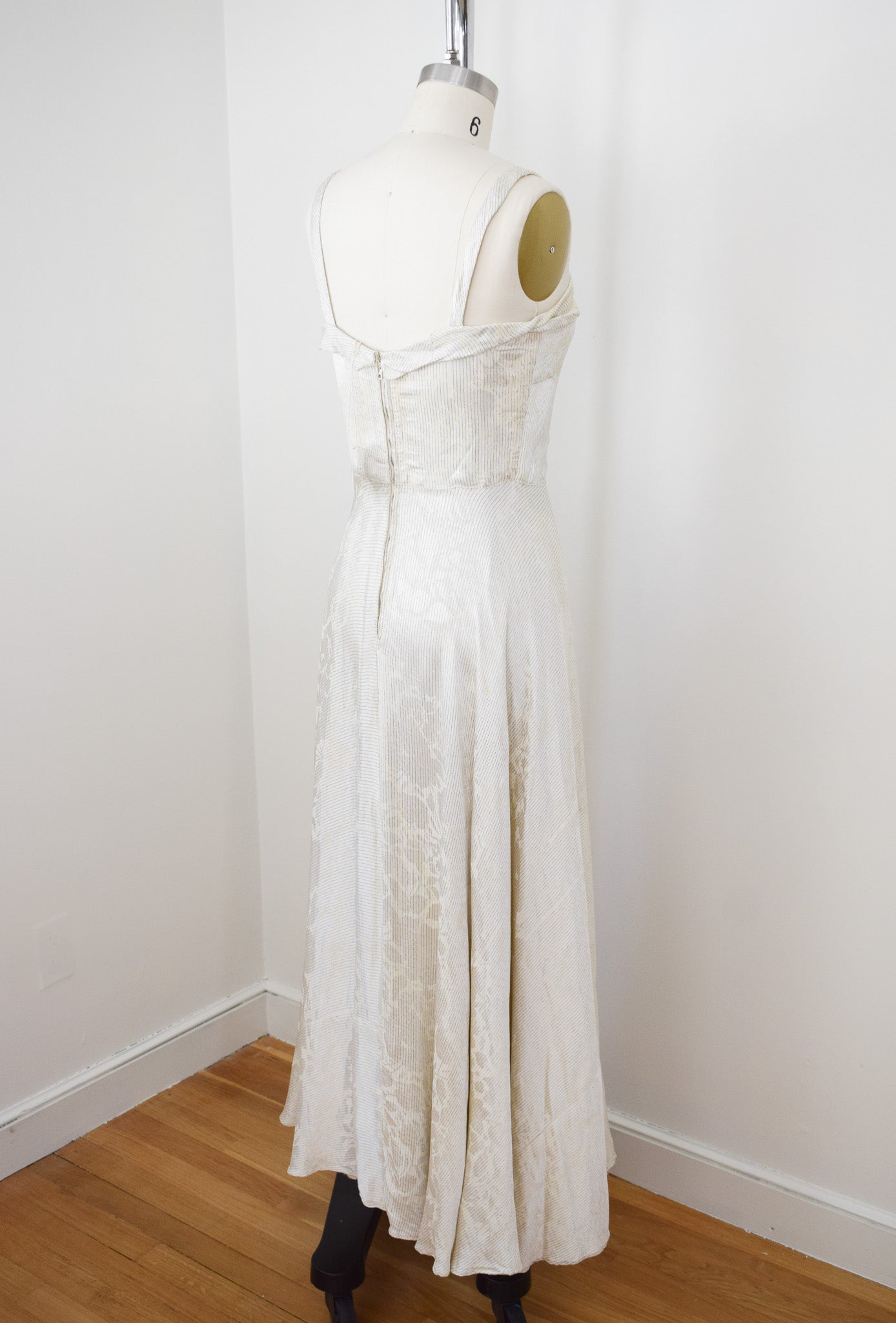 1940s Satin and Lamé Gown | S