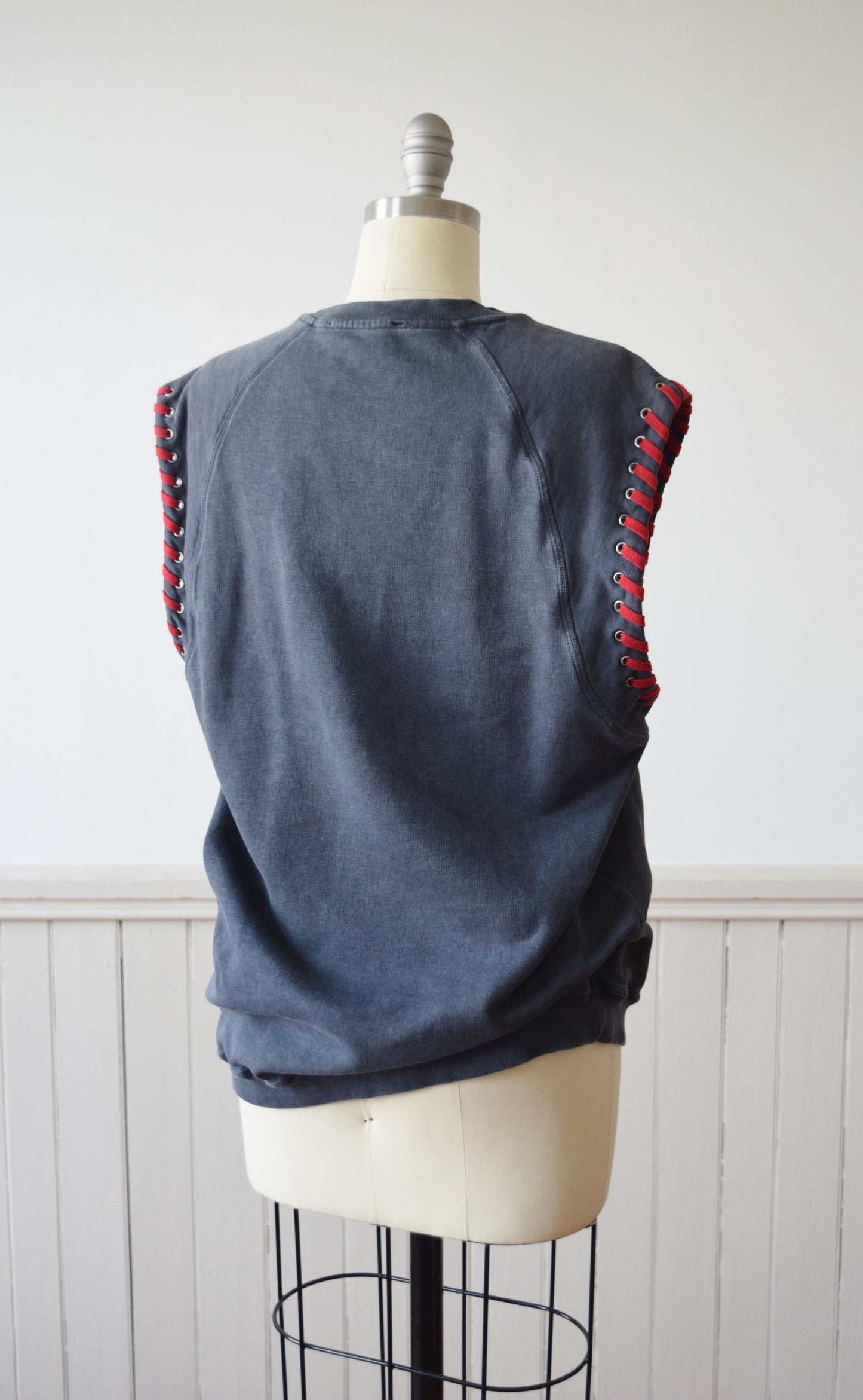Balmain Gray Cotton Sweatshirt (Sleeveless) | M/L