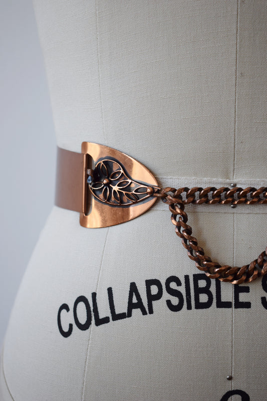 1950s Renoir Copper Metal Belt | Leaf