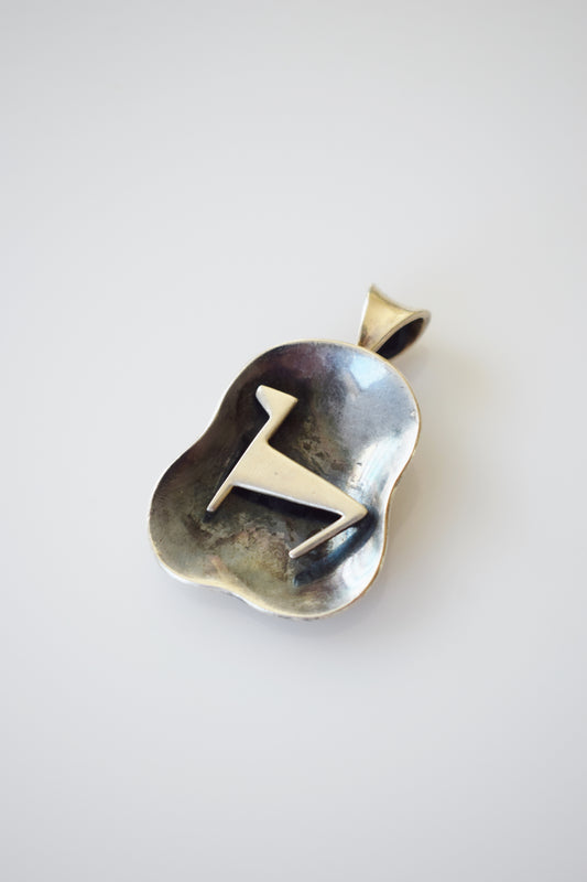 Vintage Mexican Sterling Modernist Figural Pendant
