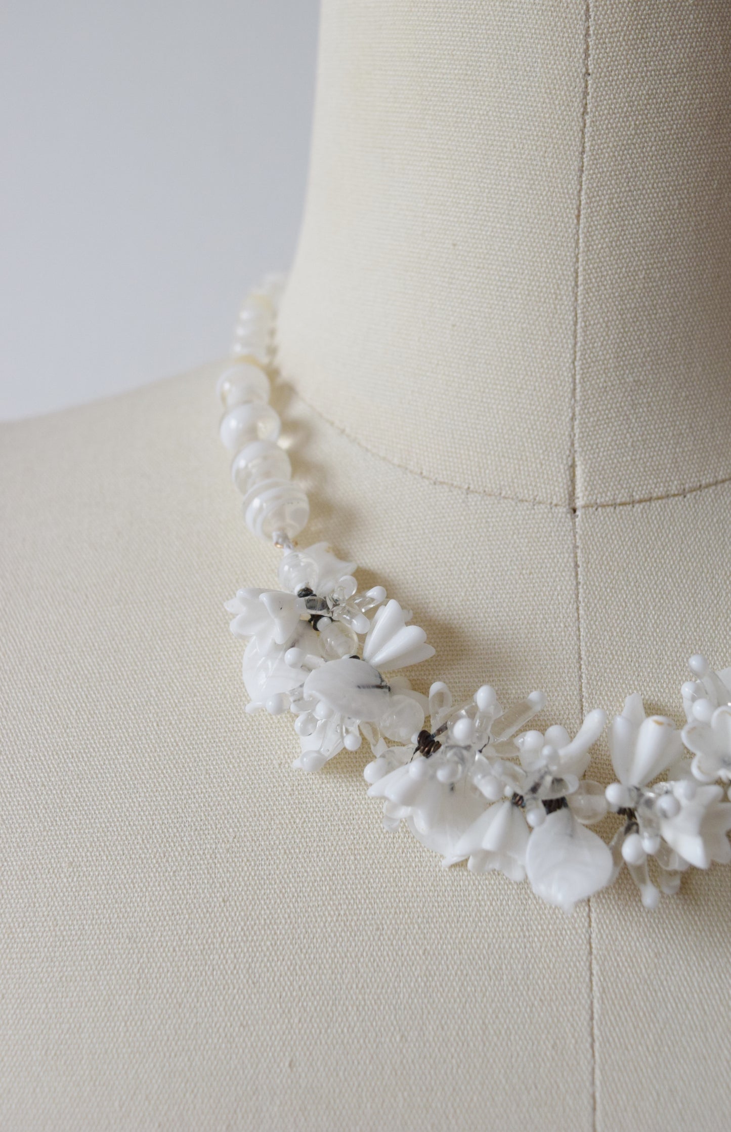 Venetian Glass Flower Garland Necklace | 1950s
